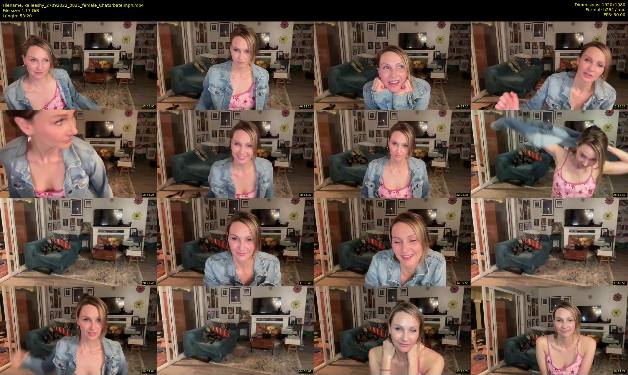 kaileeshy — 54 minute Chaturbate female cam show recording, 1080p, Sep 27, 2022