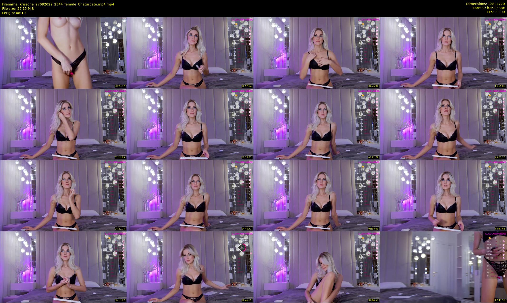 krissone — 9 minute Chaturbate female cam show recording, 720p, Sep 27, 2022