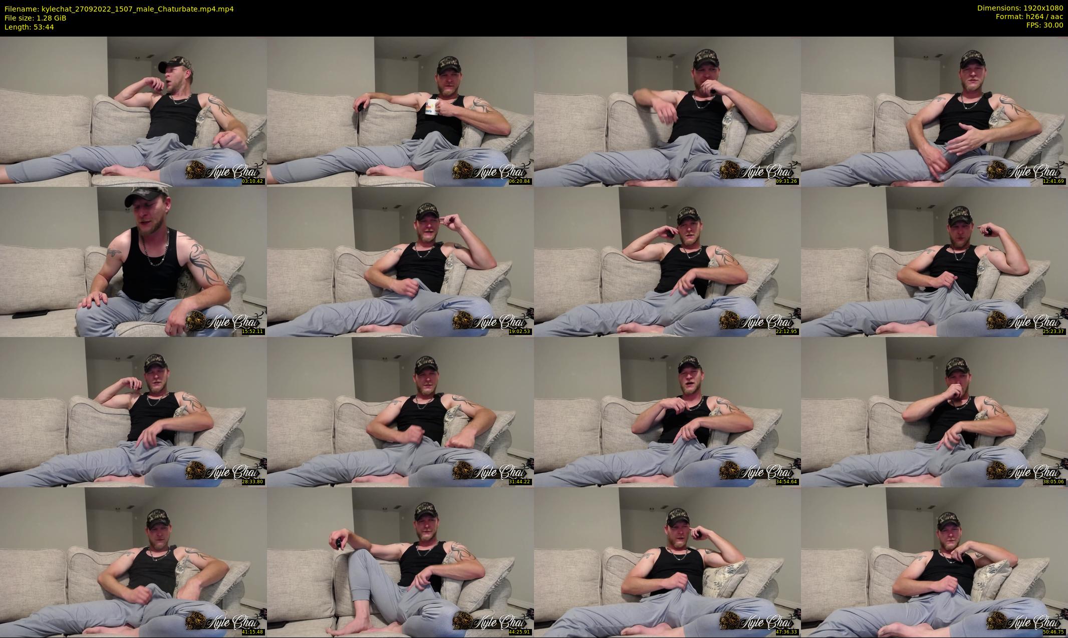 kylechat — 54 minute Chaturbate male cam show recording, 1080p, Sep 27, 2022