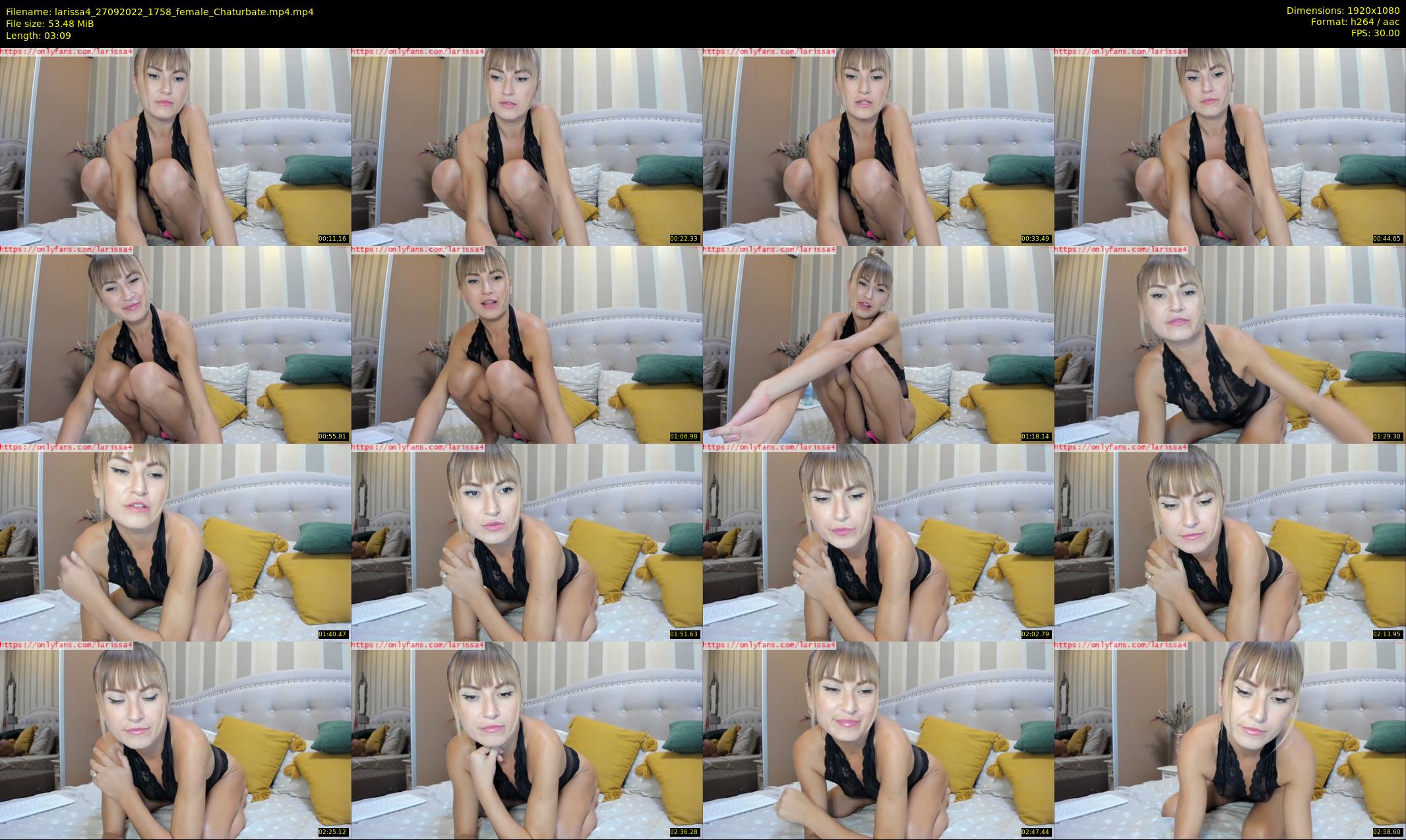 larissa4 — 4 minute Chaturbate female cam show recording, 1080p, Sep 27, 2022