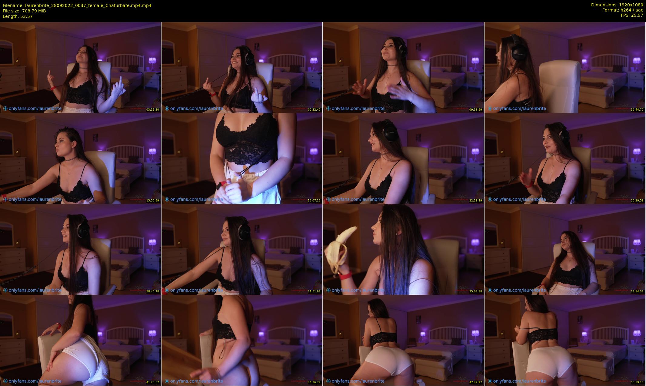 laurenbrite — 54 minute Chaturbate female cam show recording, 1080p, Sep 28, 2022