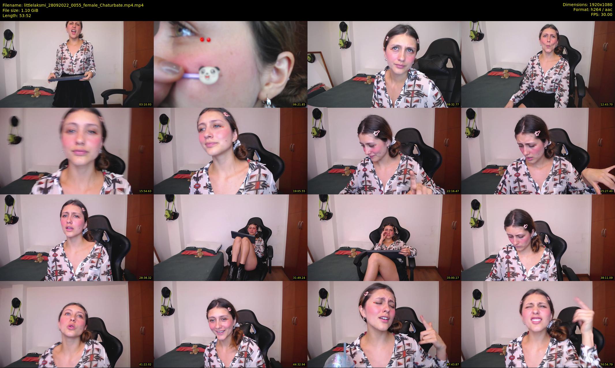 littlelaksmi — 54 minute Chaturbate female cam show recording, 1080p, Sep 28, 2022