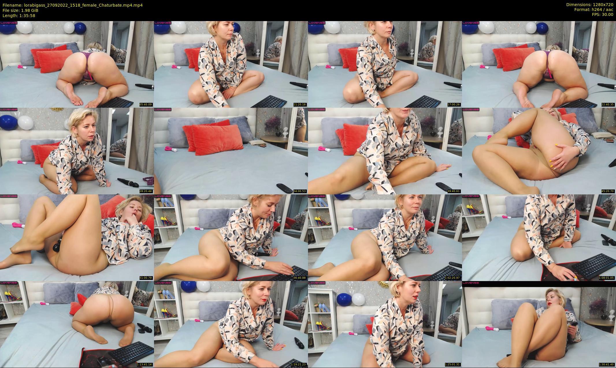 lorabigass — 96 minute Chaturbate female cam show recording, 720p, Sep 27, 2022