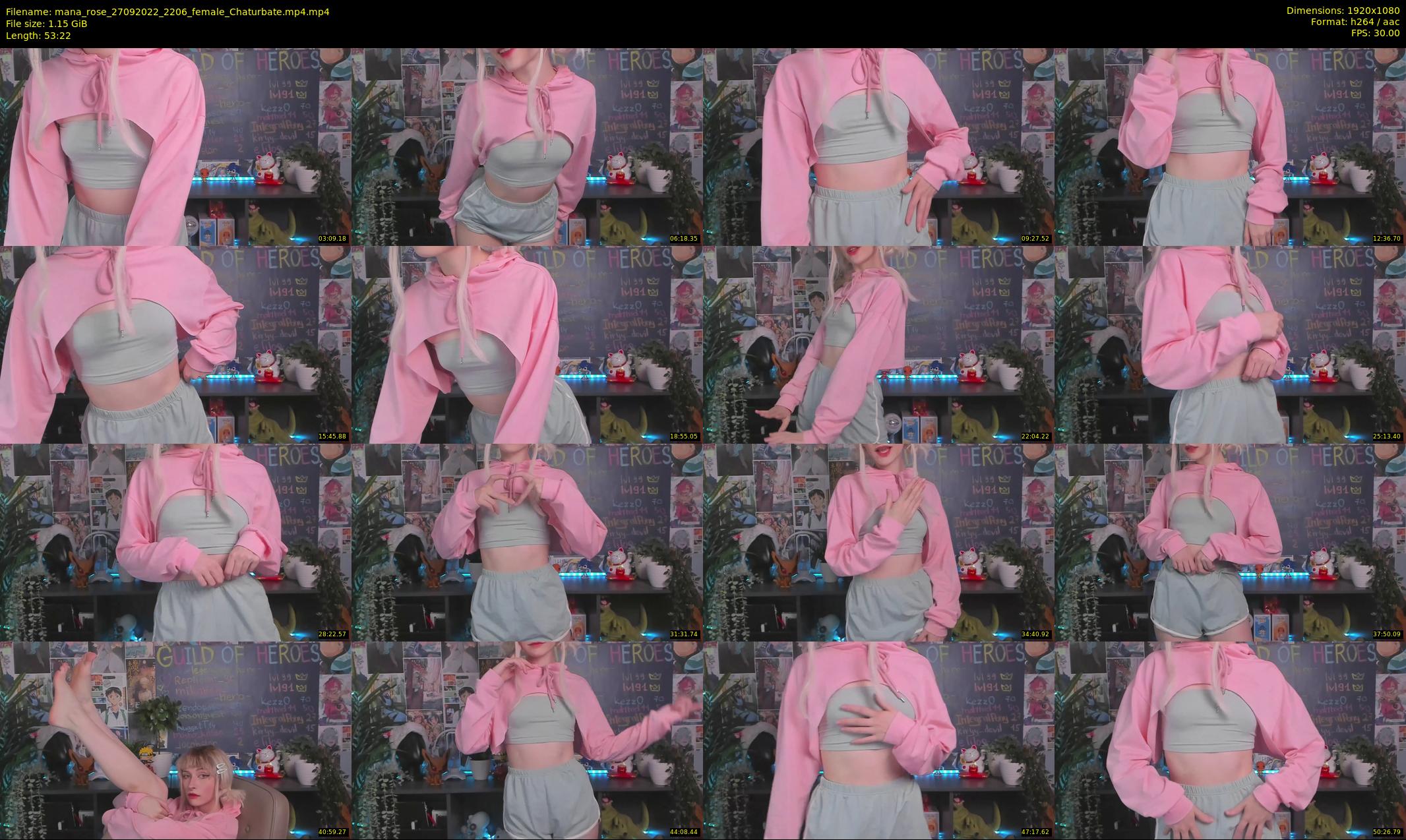 mana_rose — 54 minute Chaturbate female cam show recording, 1080p, Sep 27, 2022