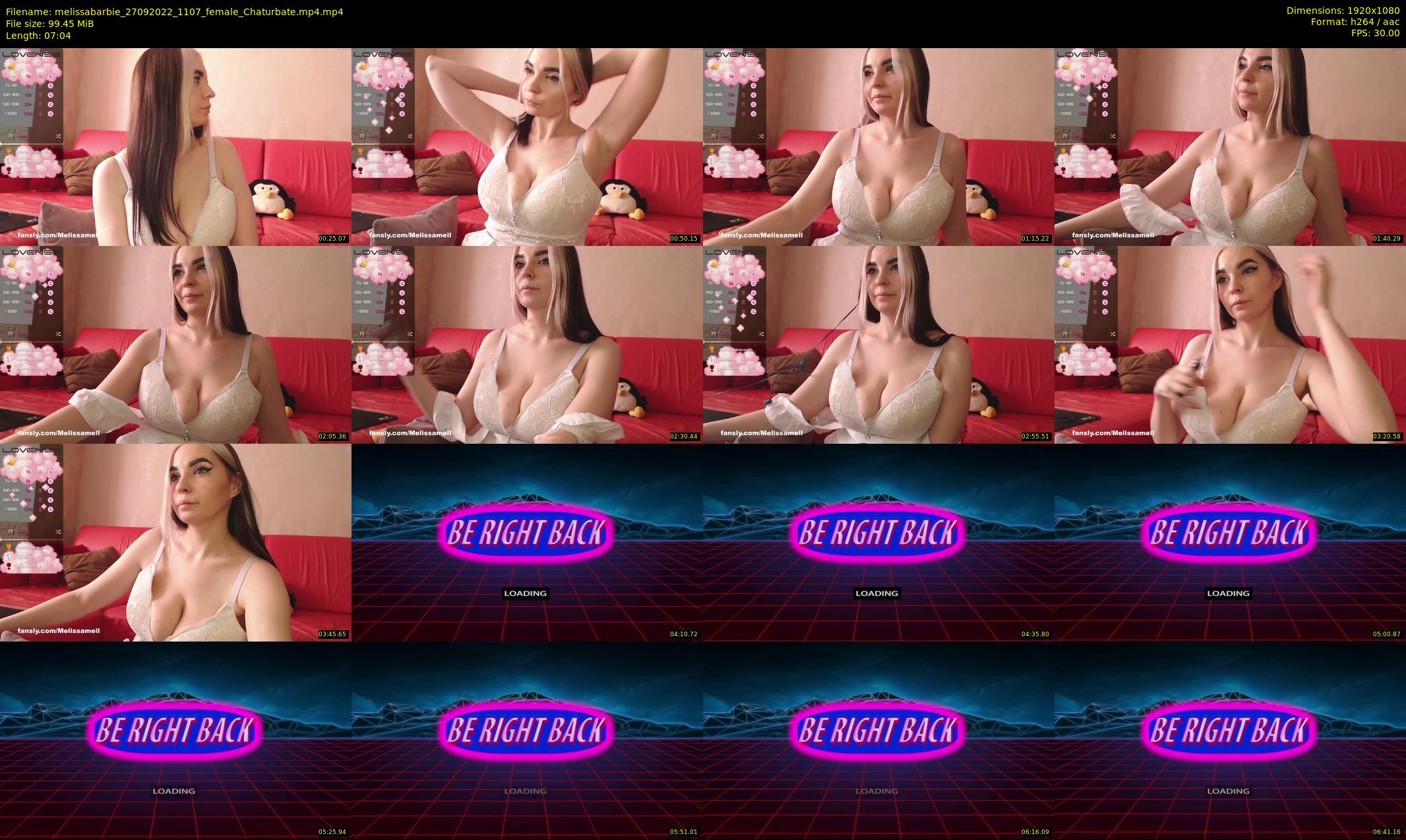 melissabarbie — 8 minute Chaturbate couple cam show recording, 1080p, Sep 27, 2022