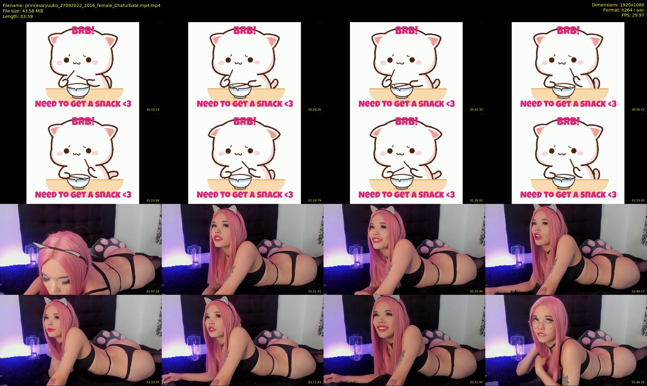 princessryuuko — 4 minute Chaturbate female cam show recording, 1080p, Sep 27, 2022