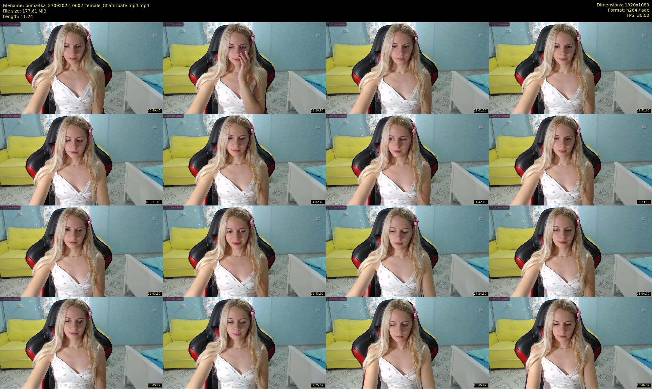puma4ka — 12 minute Chaturbate female cam show recording, 1080p, Sep 27, 2022