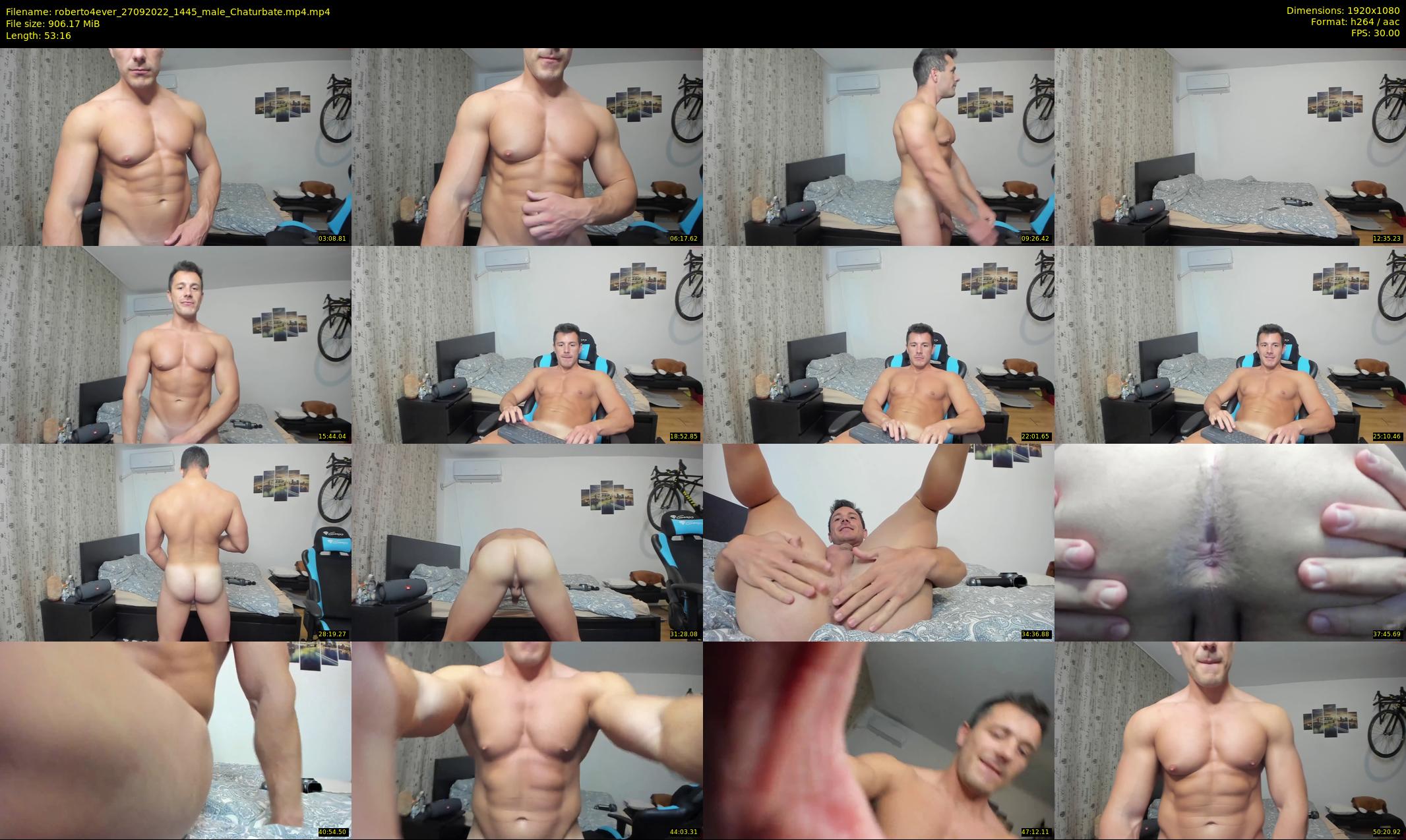 roberto4ever — 54 minute Chaturbate male cam show recording, 1080p, Sep 27, 2022