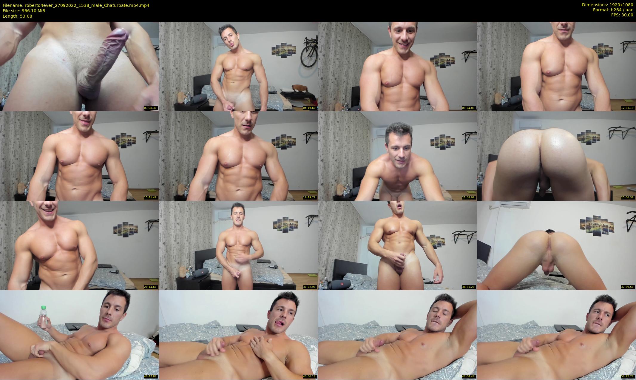 roberto4ever — 54 minute Chaturbate male cam show recording, 1080p, Sep 27, 2022