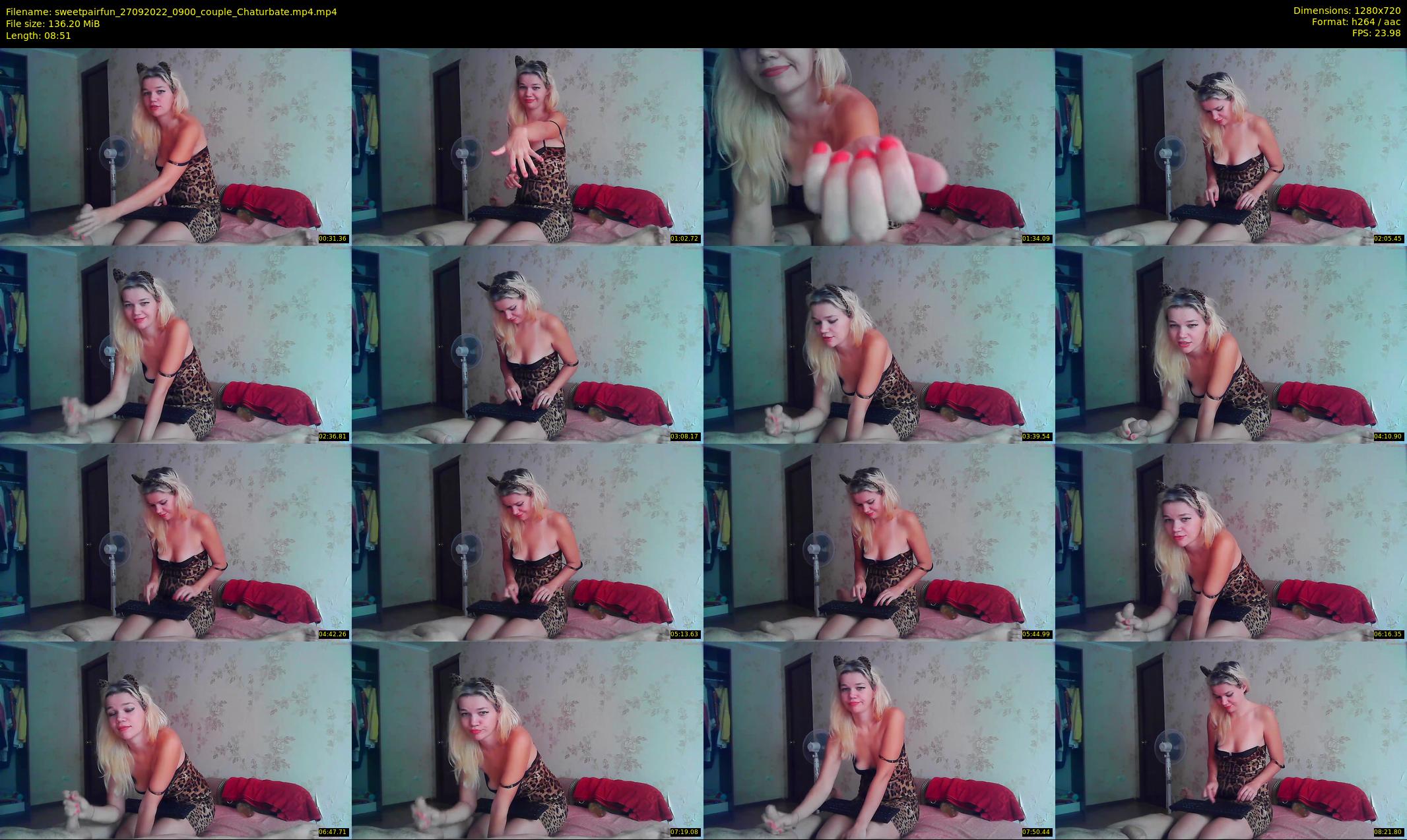 sweetpairfun — 9 minute Chaturbate couple cam show recording, 720p, Sep 27, 2022