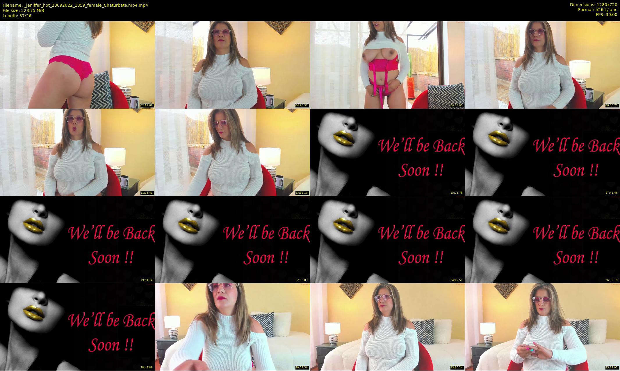 _jeniffer_hot — 38 minute Chaturbate female cam show recording, 720p, Sep 28, 2022