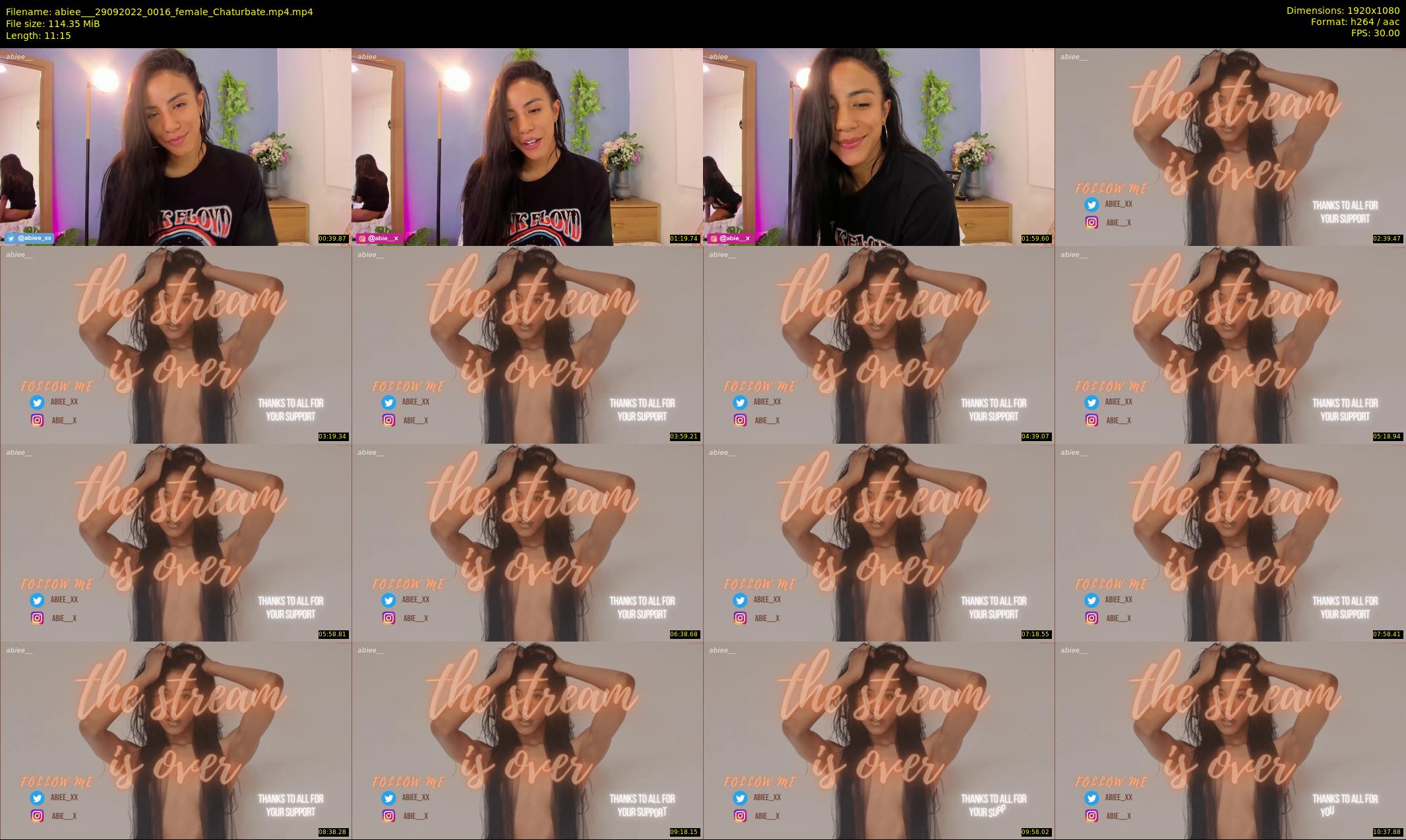 abiee__ — 12 minute Chaturbate female cam show recording, 1080p, Sep 29, 2022