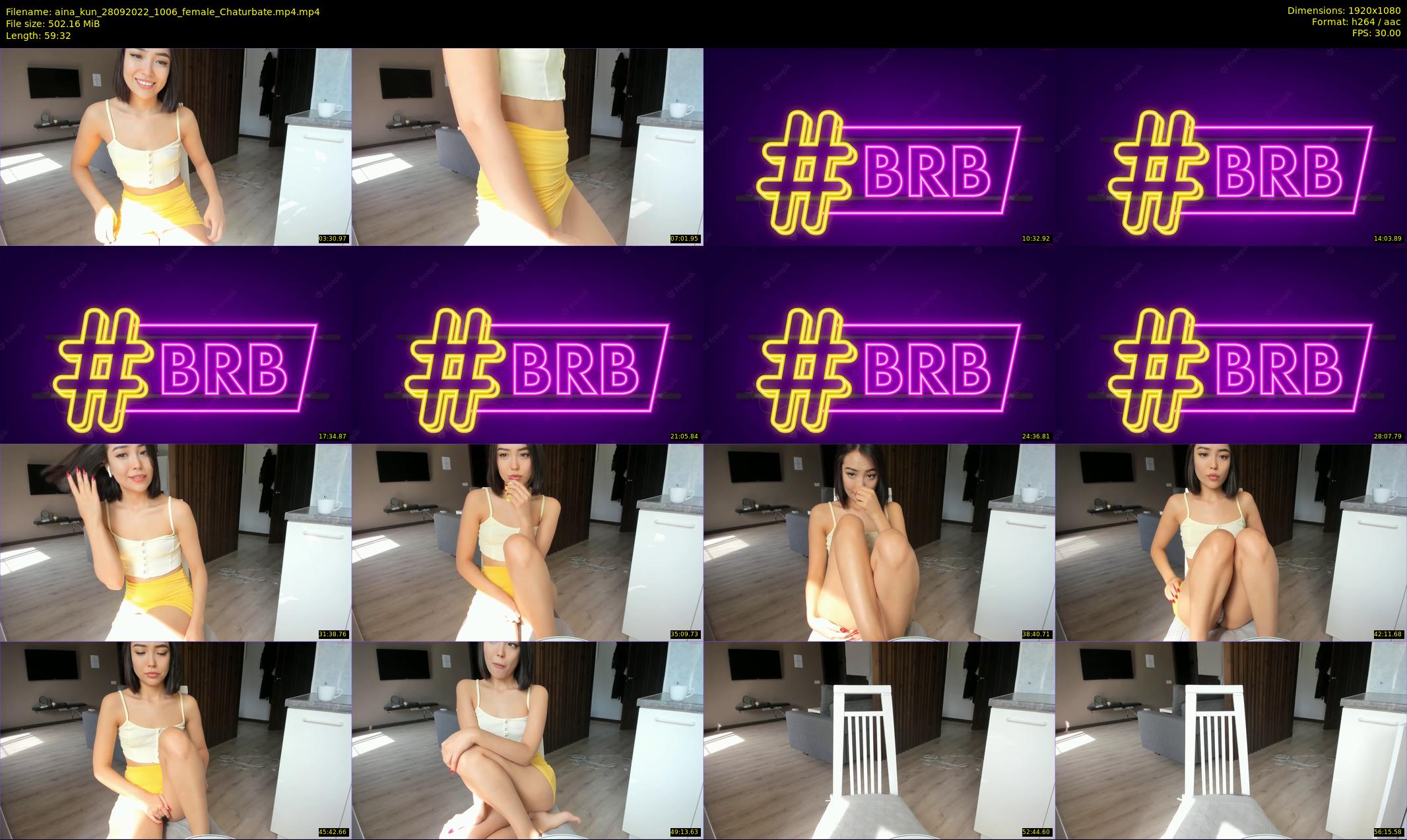 aina_kun — 60 minute Chaturbate female cam show recording, 1080p, Sep 28, 2022