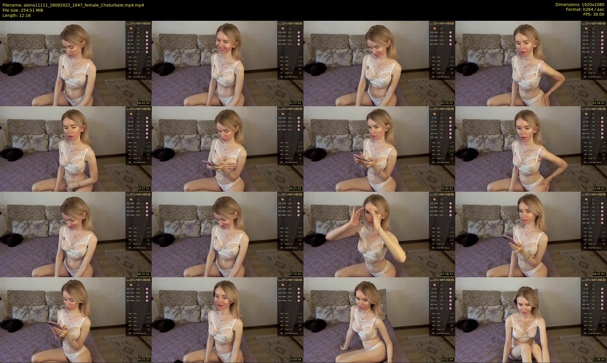 alena11111 — 13 minute Chaturbate female cam show recording, 1080p, Sep 28, 2022