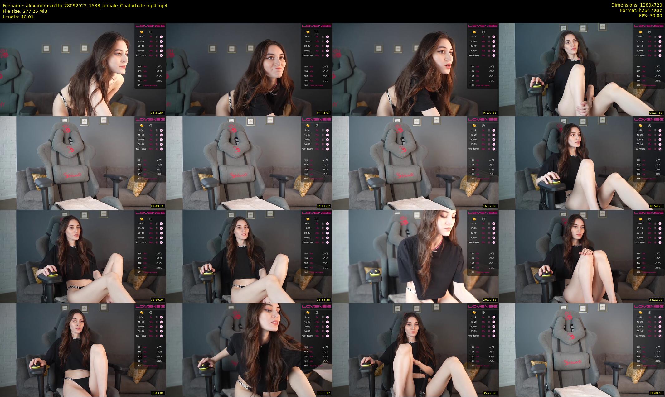 alexandrasm1th — 41 minute Chaturbate female cam show recording, 720p, Sep 28, 2022