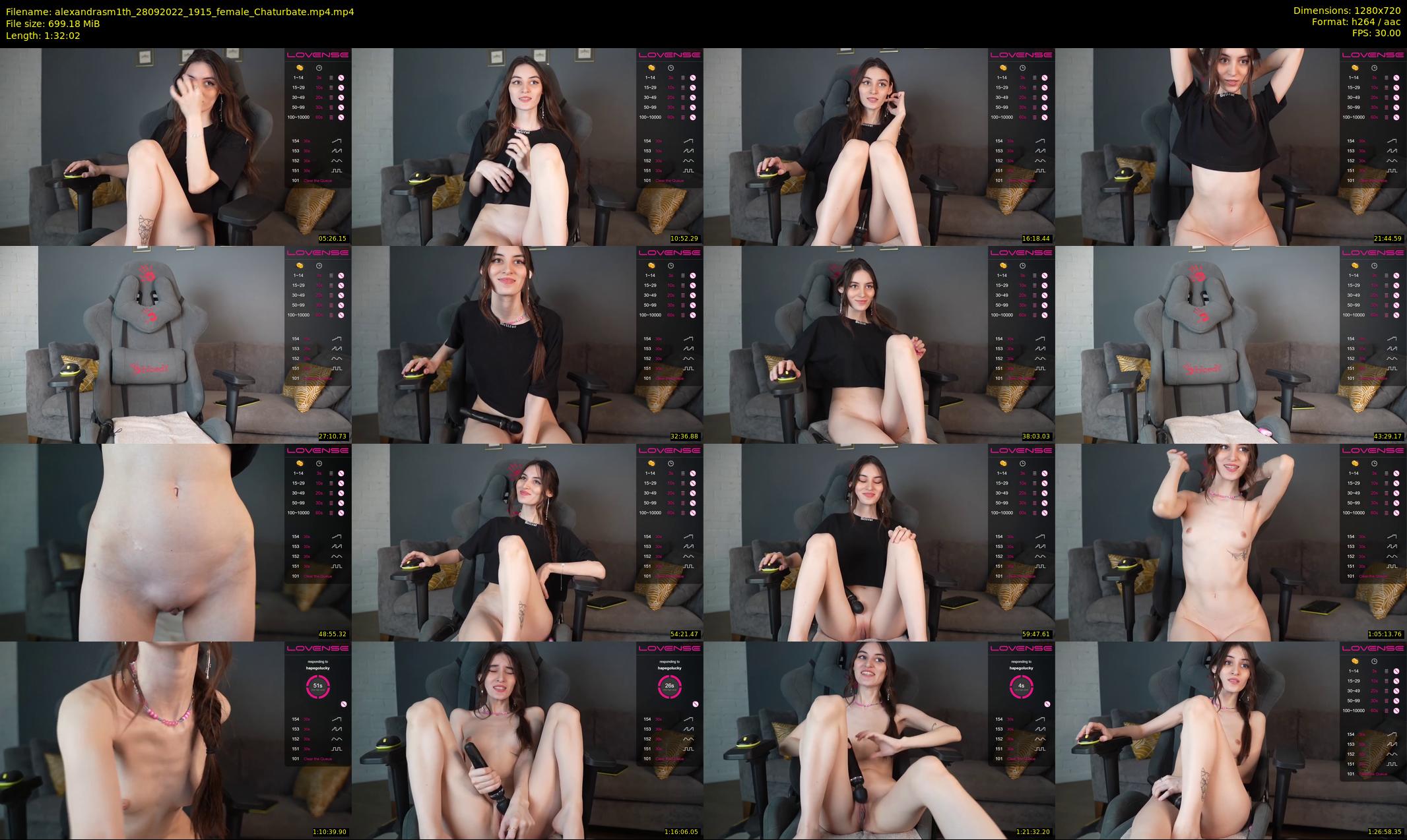alexandrasm1th — 93 minute Chaturbate female cam show recording, 720p, Sep 28, 2022