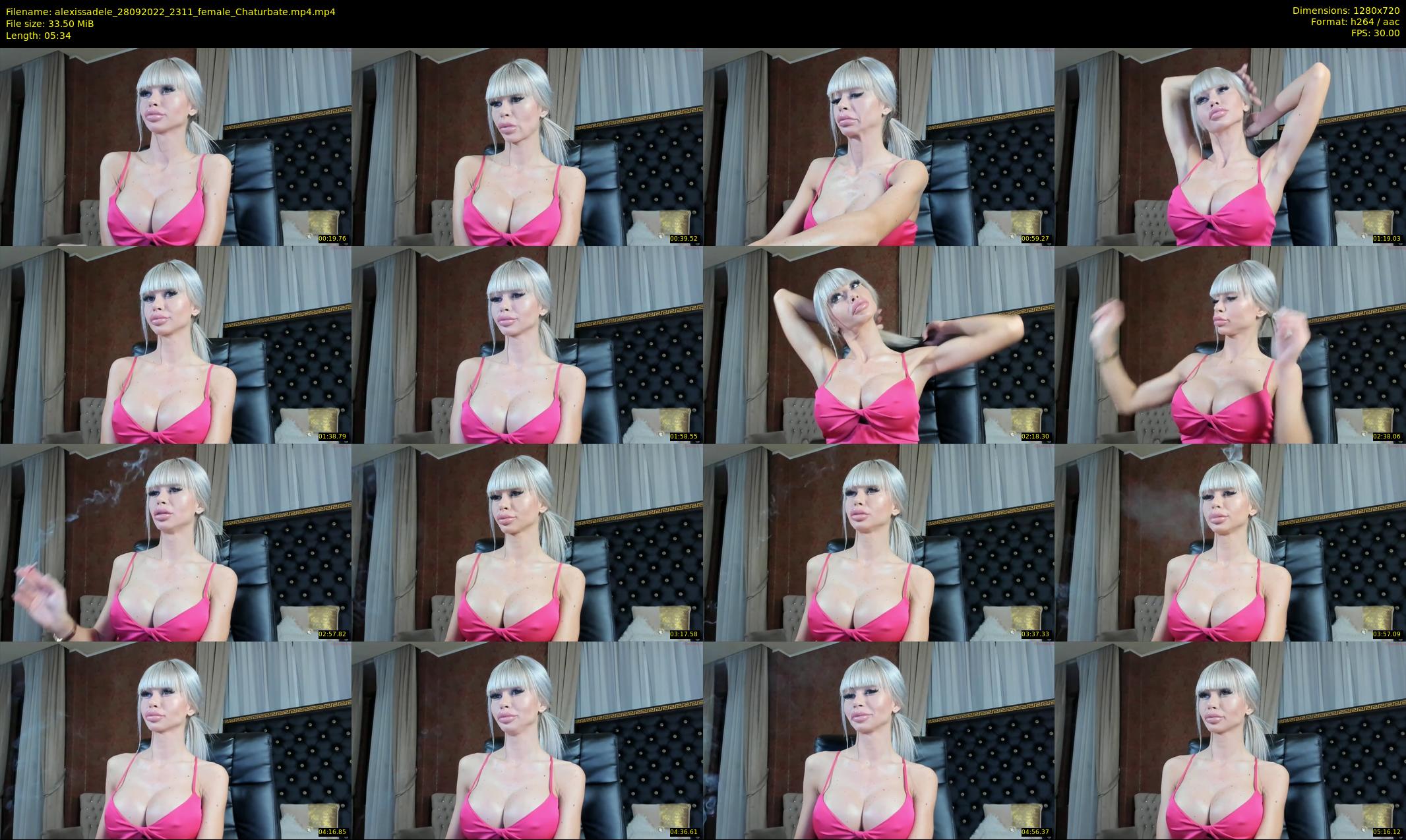 alexissadele — 6 minute Chaturbate female cam show recording, 720p, Sep 28, 2022