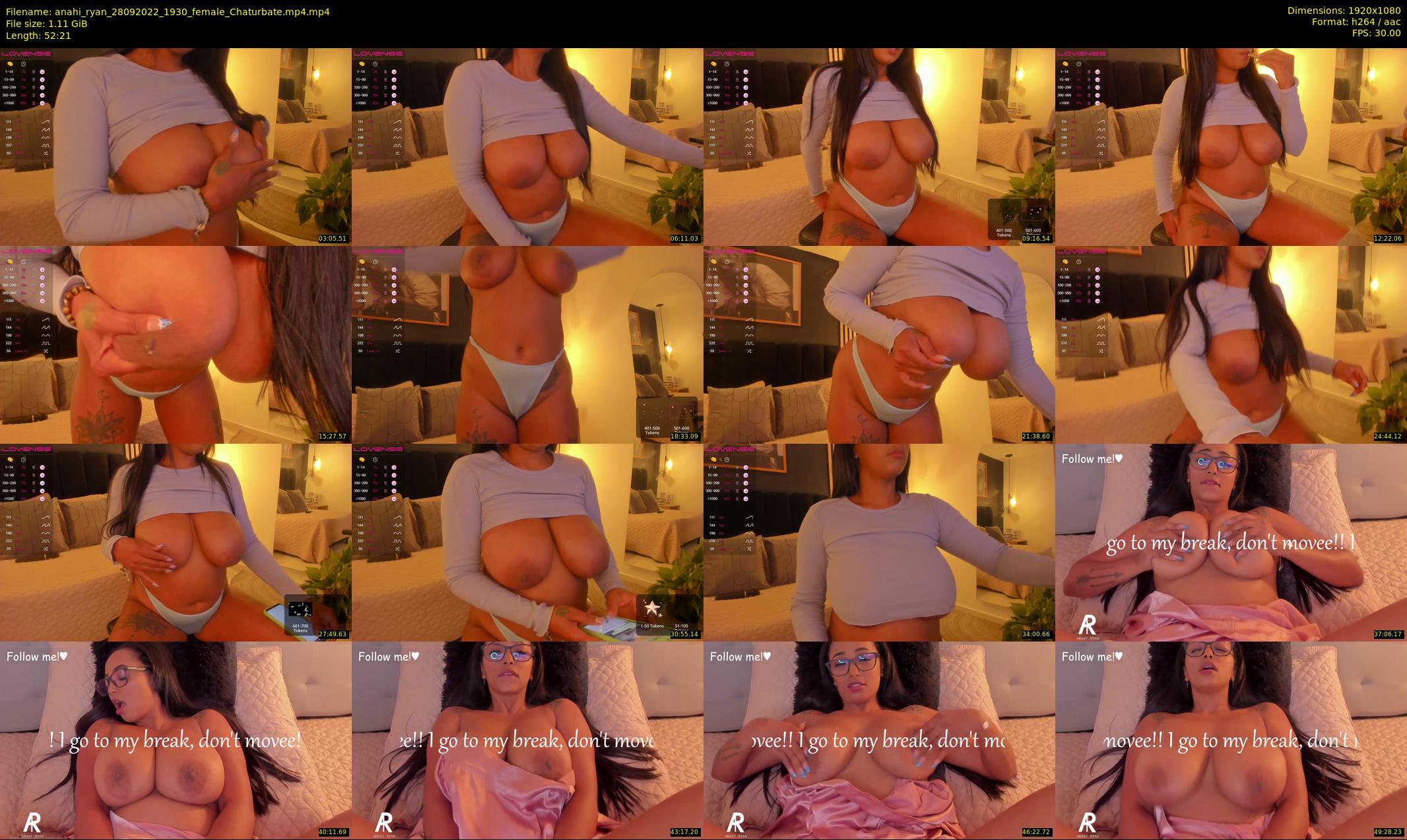 anahi_ryan — 53 minute Chaturbate female cam show recording, 1080p, Sep 28, 2022