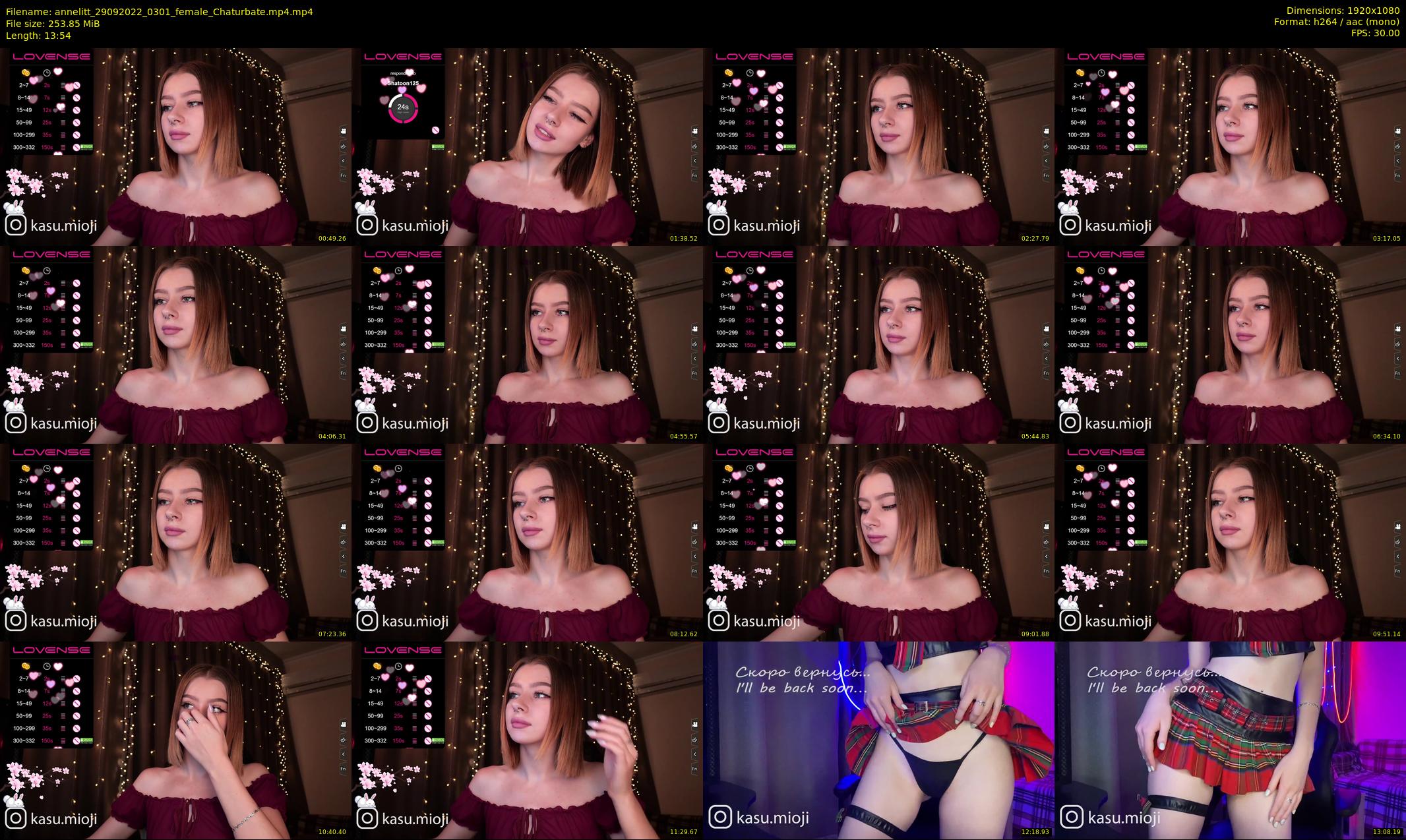 annelitt — 14 minute Chaturbate female cam show recording, 1080p, Sep 29, 2022