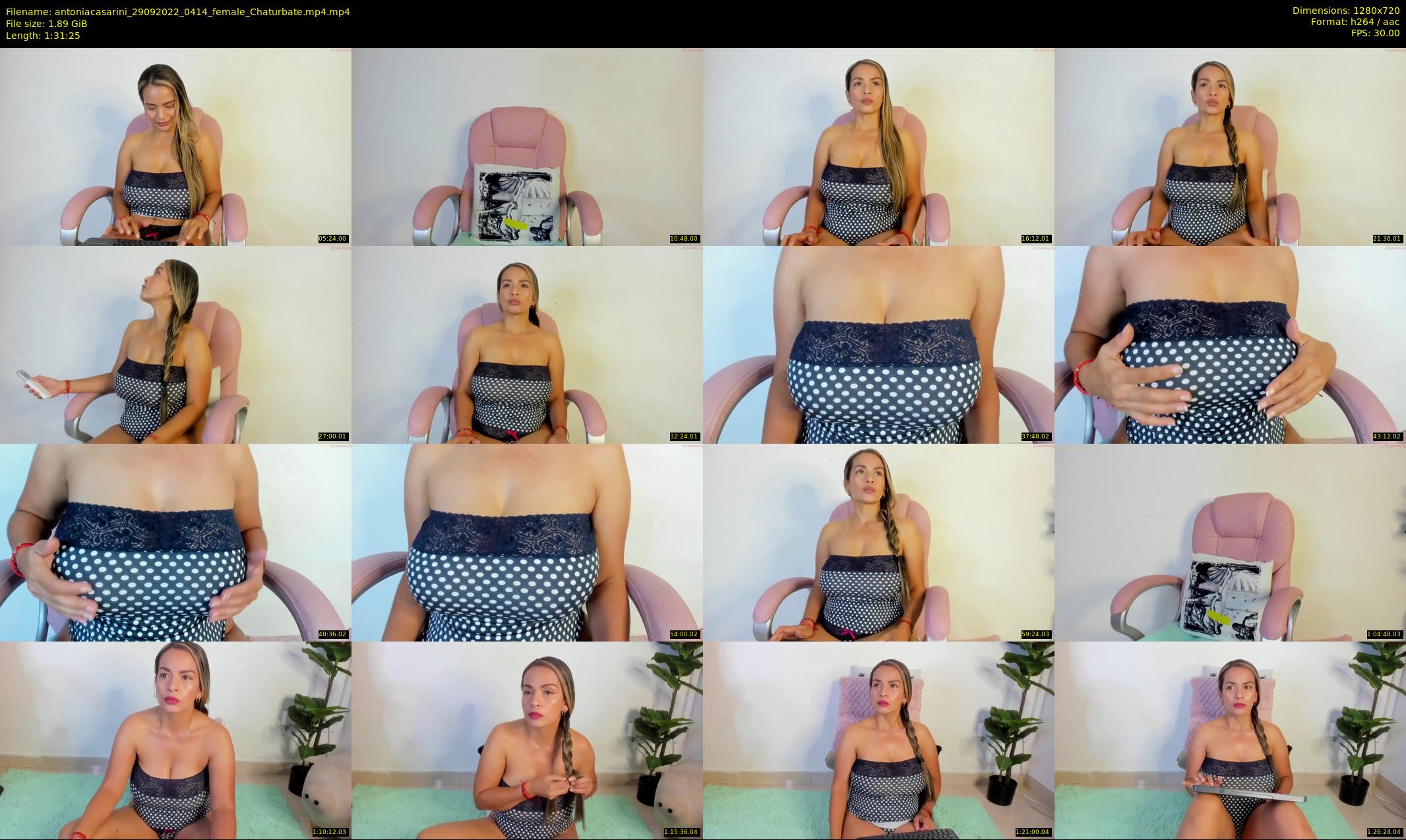antoniacasarini — 92 minute Chaturbate female cam show recording, 720p, Sep 29, 2022