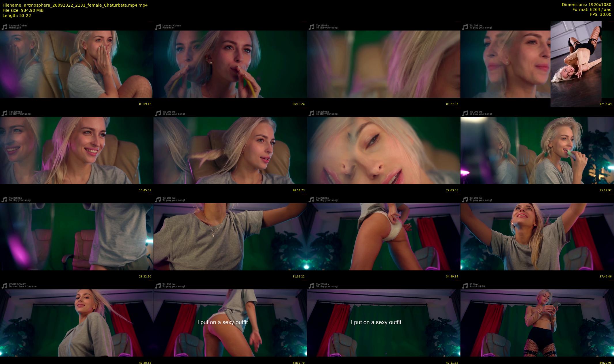 artmosphera — 54 minute Chaturbate female cam show recording, 1080p, Sep 28, 2022