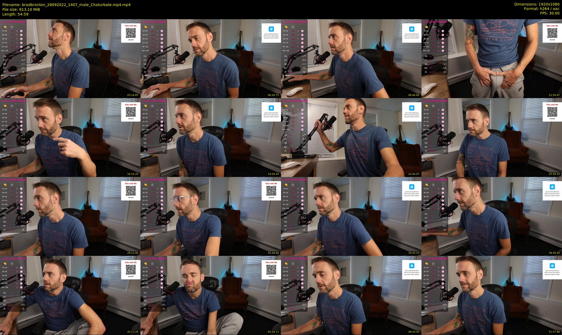 bradbronton — 55 minute Chaturbate male cam show recording, 1080p, Sep 28, 2022