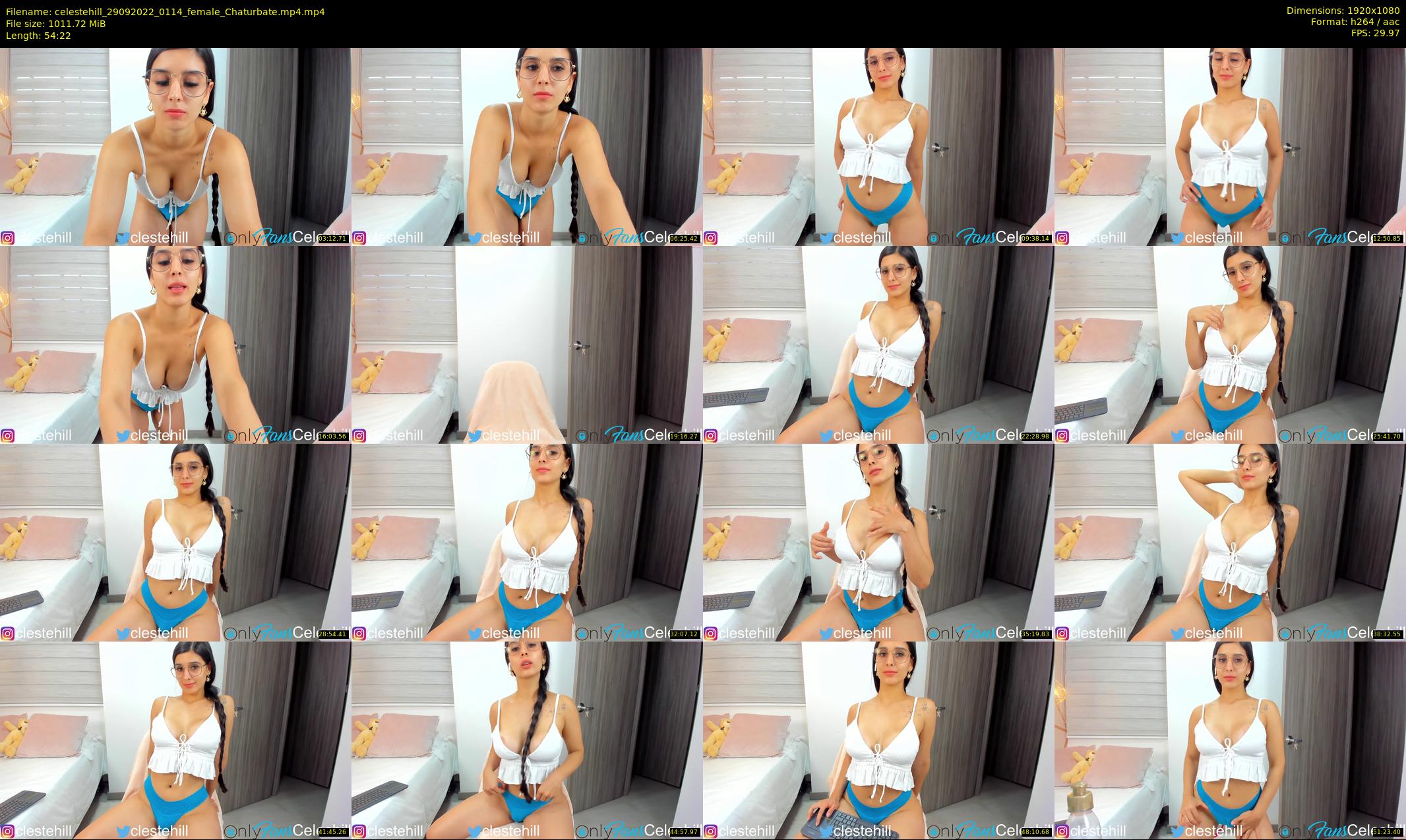 celestehill — 55 minute Chaturbate female cam show recording, 1080p, Sep 29, 2022