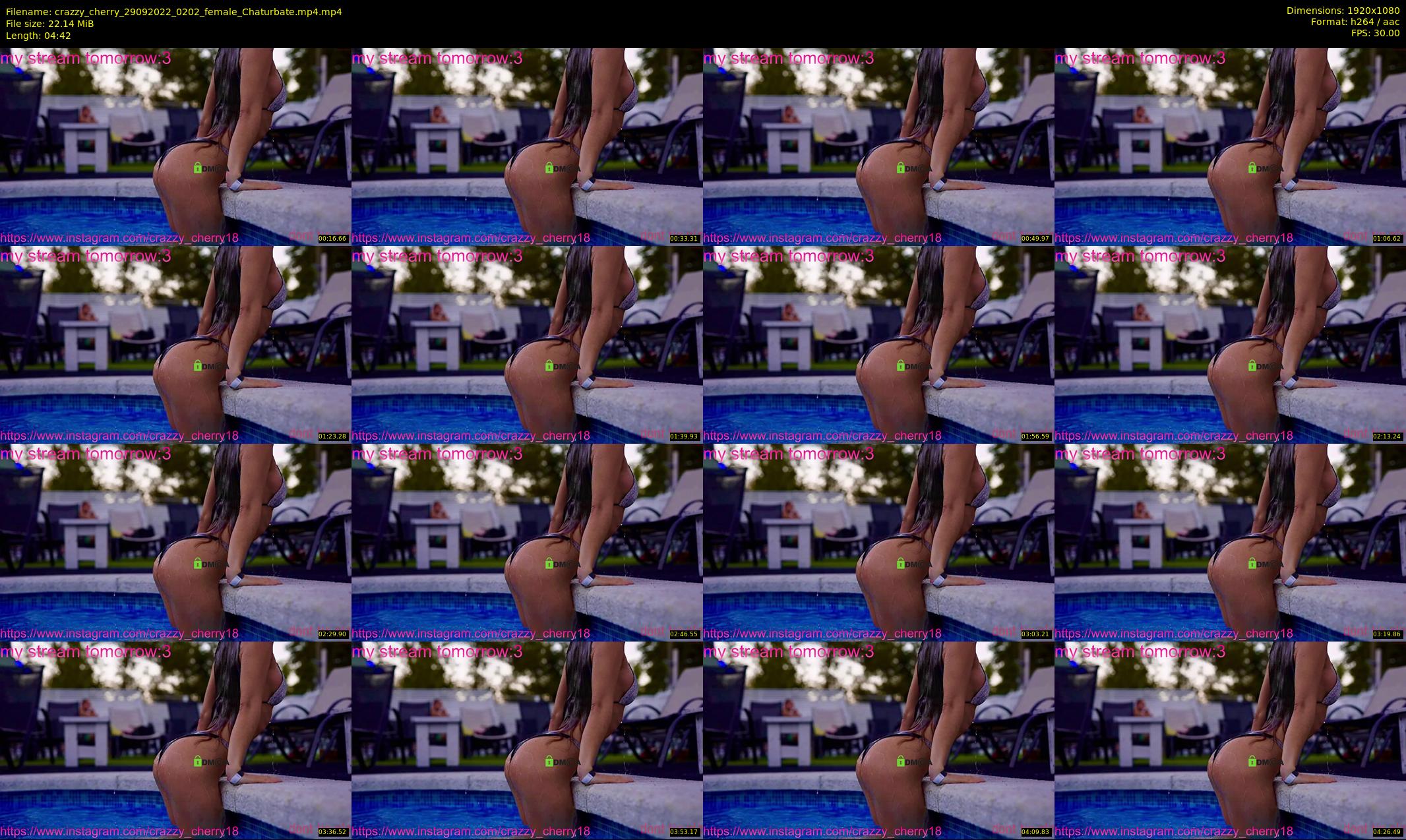 crazzy_cherry — 5 minute Chaturbate female cam show recording, 1080p, Sep 29, 2022