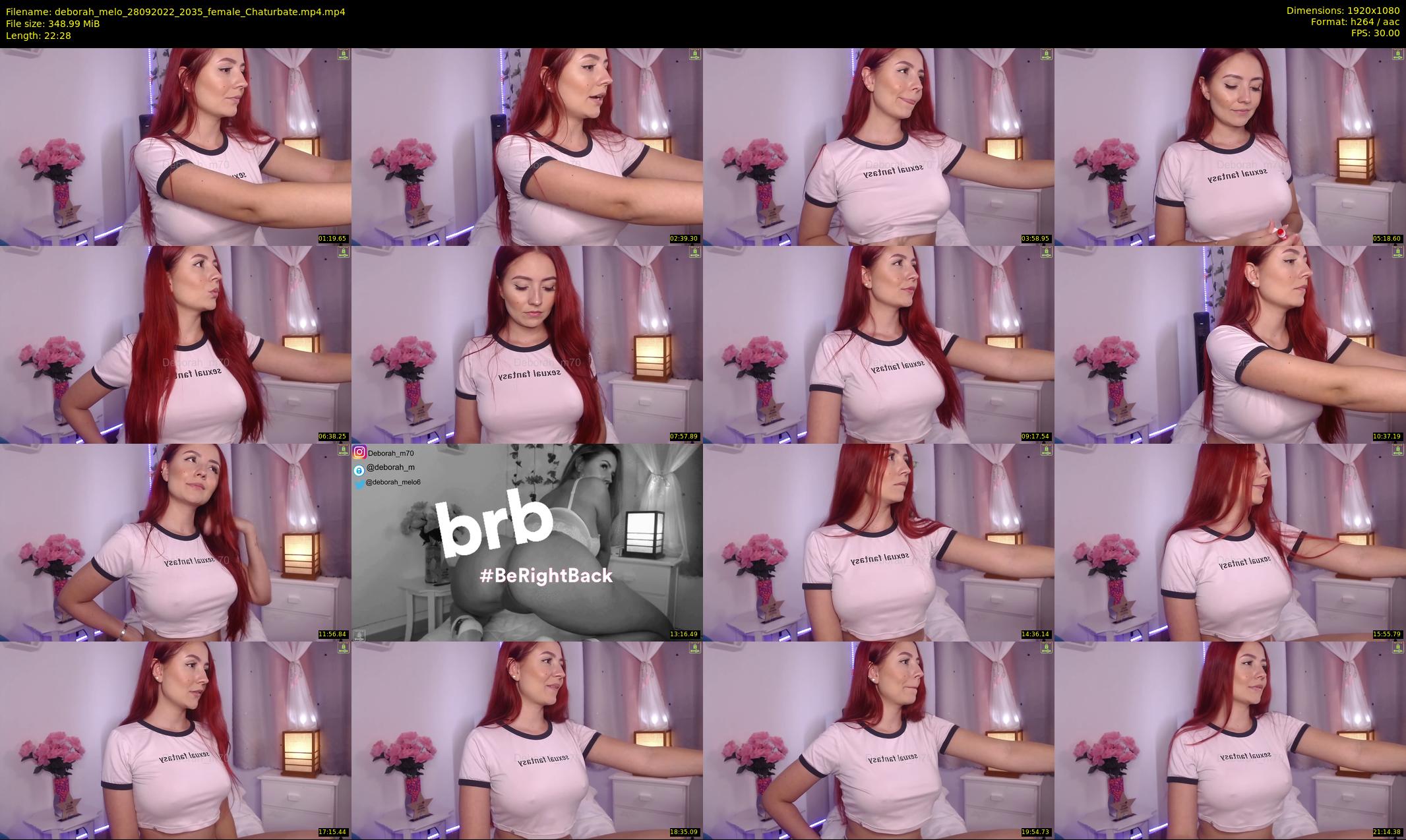 deborah_melo — 23 minute Chaturbate female cam show recording, 1080p, Sep 28, 2022