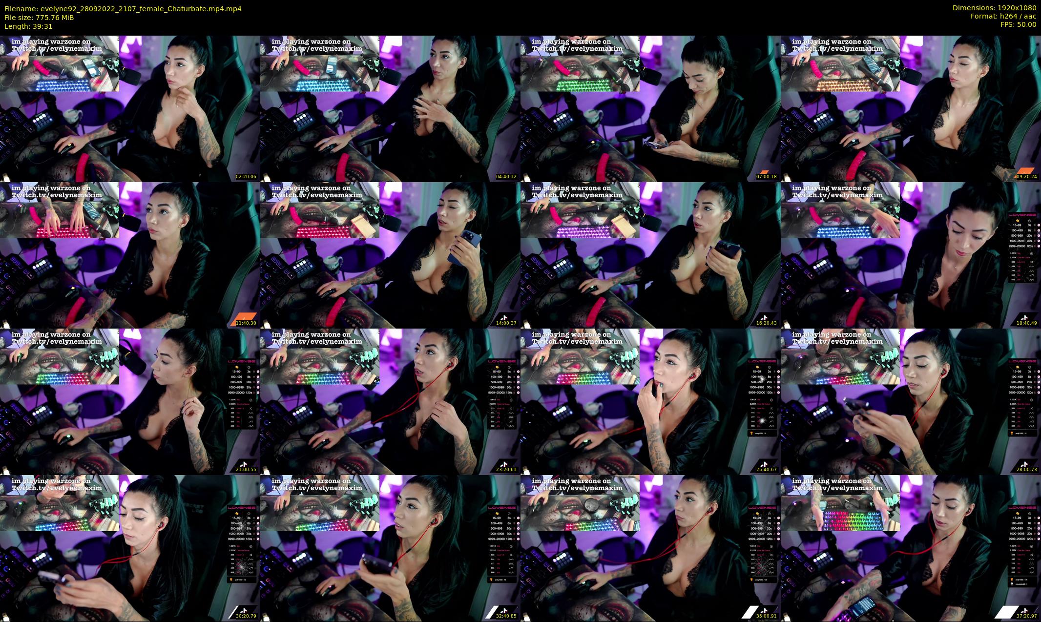evelyne92 — 40 minute Chaturbate female cam show recording, 1080p, Sep 28, 2022