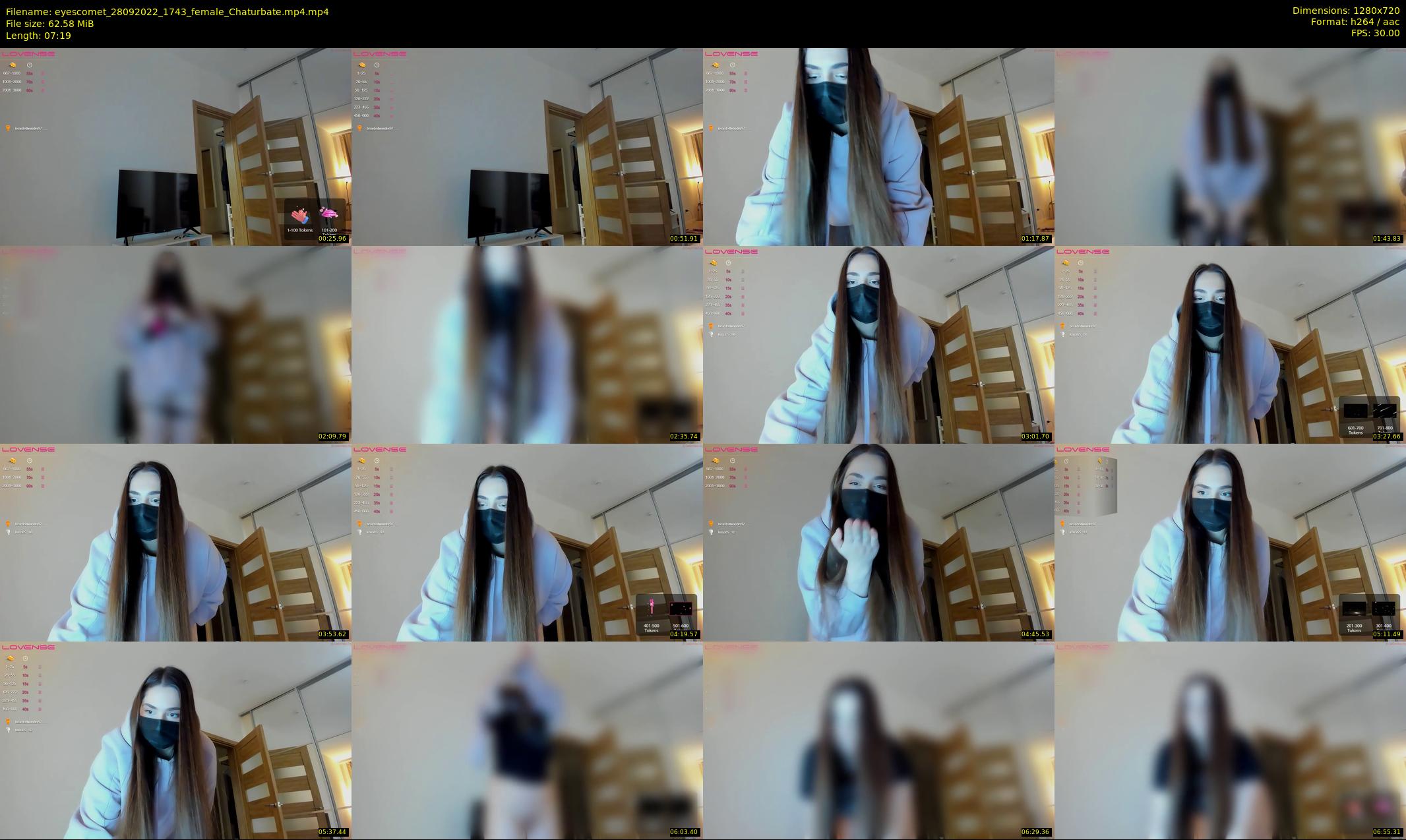 eyescomet — 8 minute Chaturbate female cam show recording, 720p, Sep 28, 2022