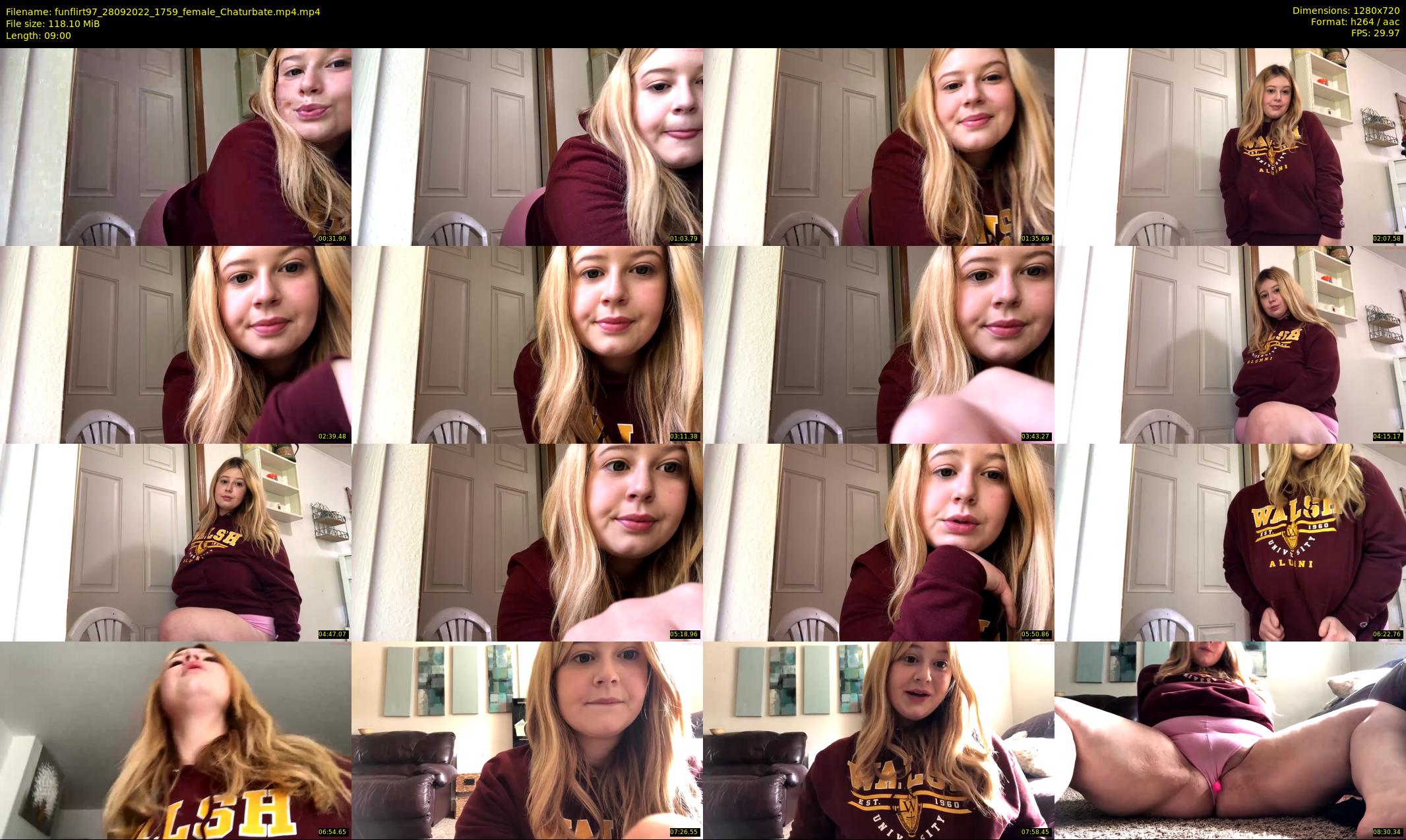 funflirt97 — 9 minute Chaturbate female cam show recording, 720p, Sep 28, 2022