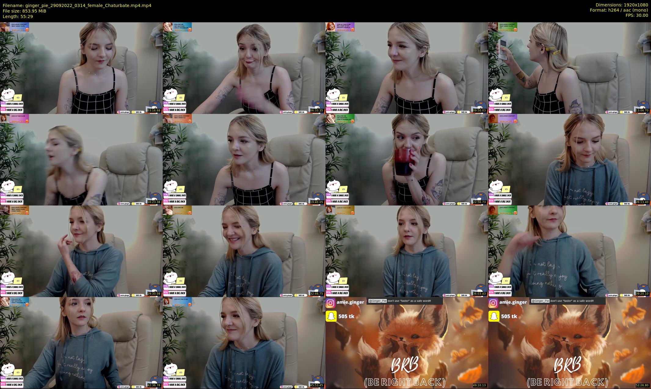 ginger_pie — 56 minute Chaturbate female cam show recording, 1080p, Sep 29, 2022