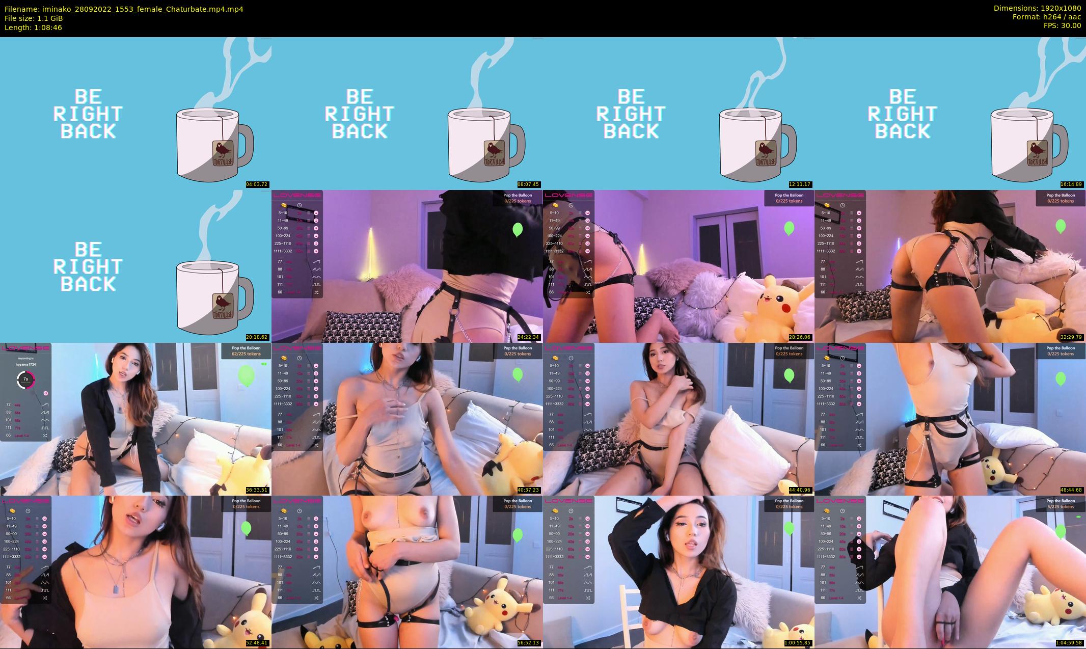 iminako — 69 minute Chaturbate female cam show recording, 1080p, Sep 28, 2022