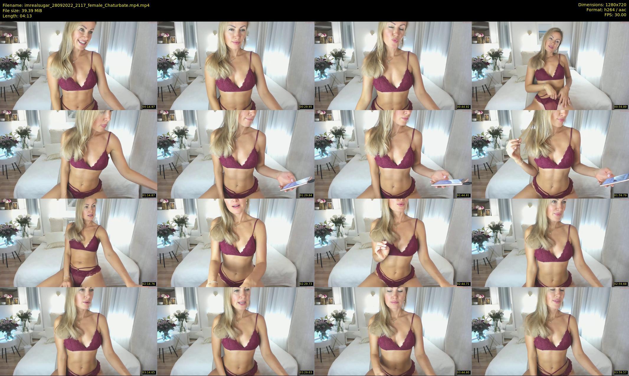 imrealsugar — 5 minute Chaturbate female cam show recording, 720p, Sep 28, 2022