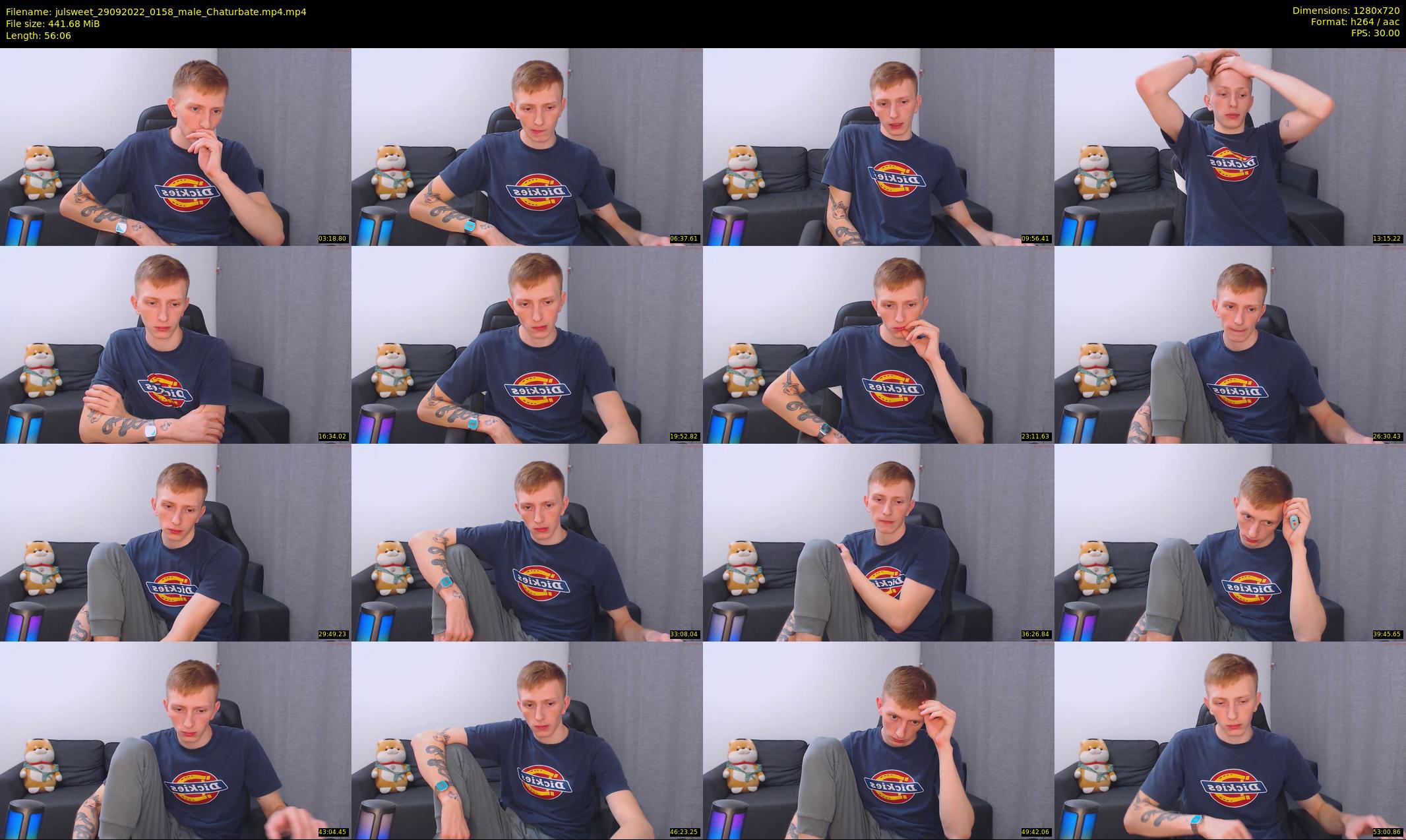 julsweet — 57 minute Chaturbate male cam show recording, 720p, Sep 29, 2022