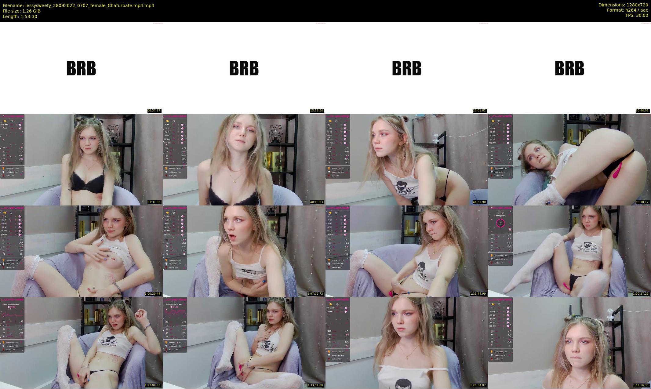 lessysweety — 114 minute Chaturbate female cam show recording, 720p, Sep 28, 2022