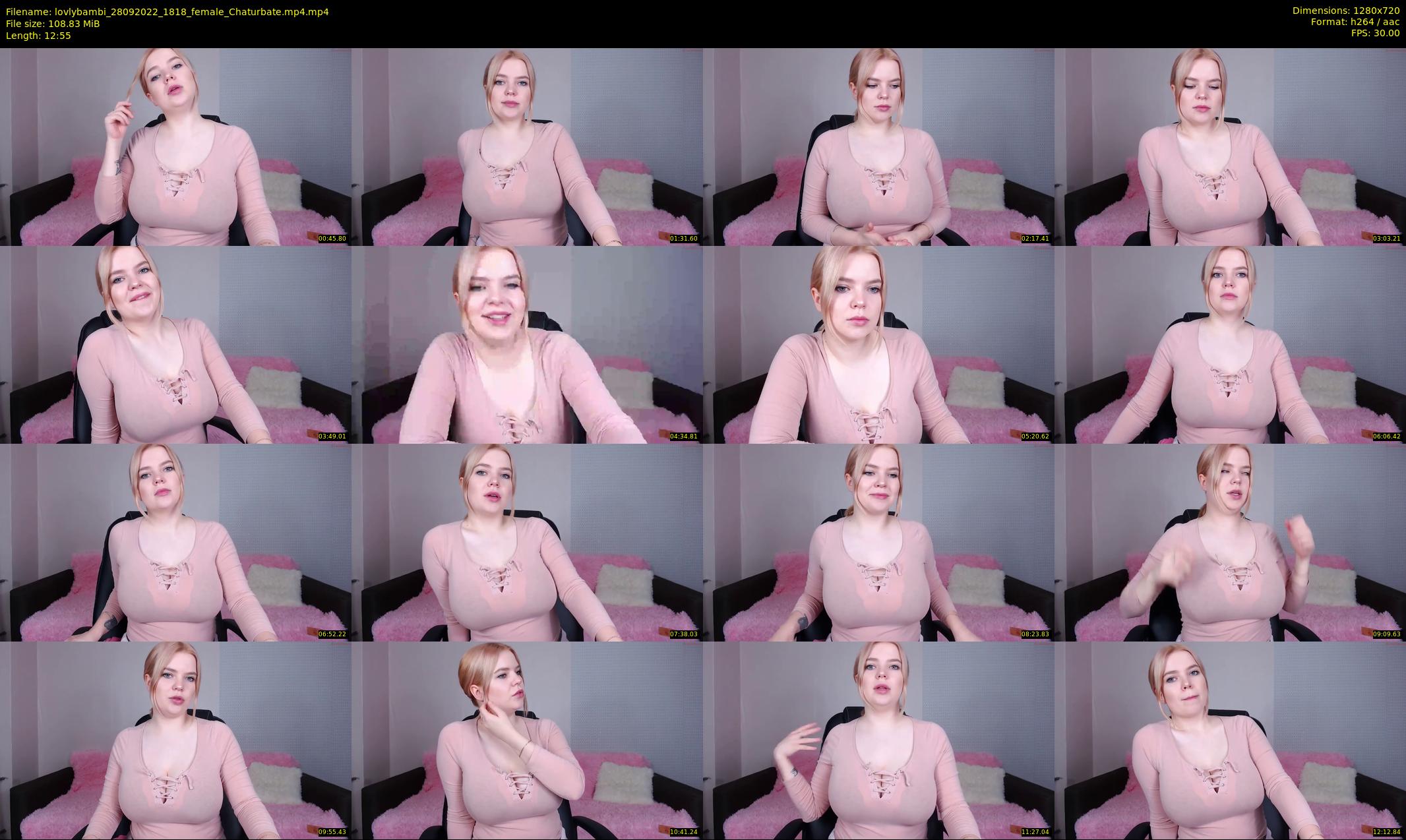 lovlybambi — 13 minute Chaturbate female cam show recording, 720p, Sep 28, 2022
