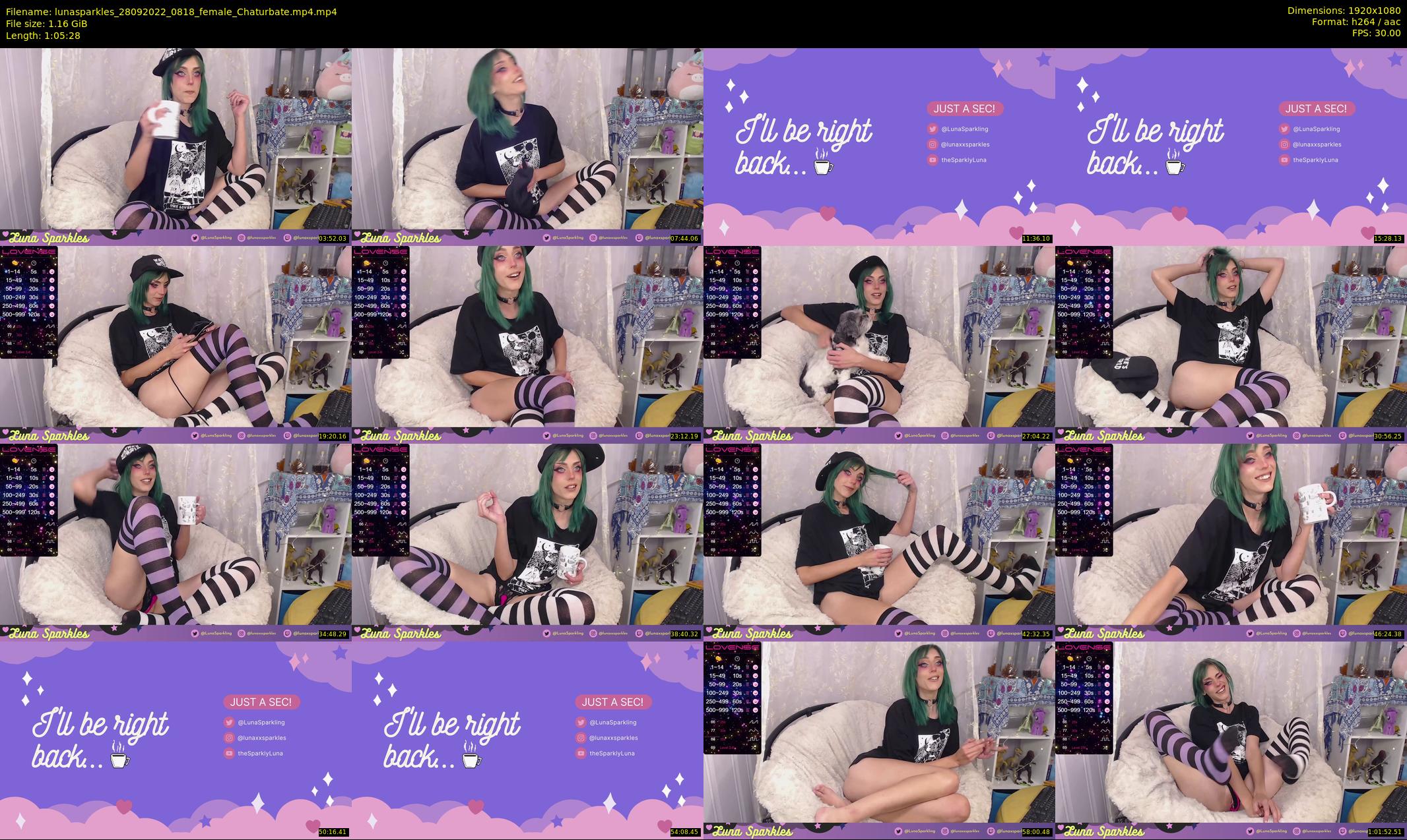 lunasparkles — 66 minute Chaturbate female cam show recording, 1080p, Sep 28, 2022