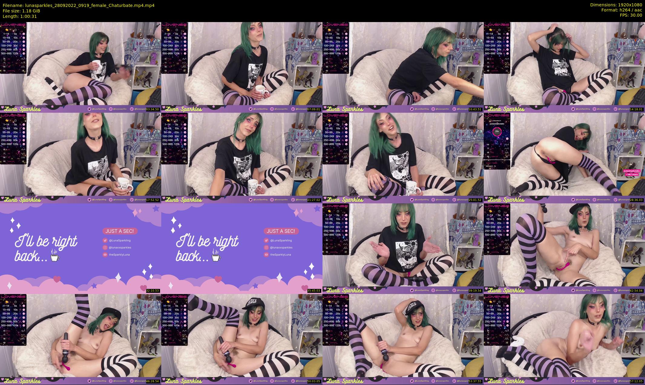 lunasparkles — 61 minute Chaturbate female cam show recording, 1080p, Sep 28, 2022