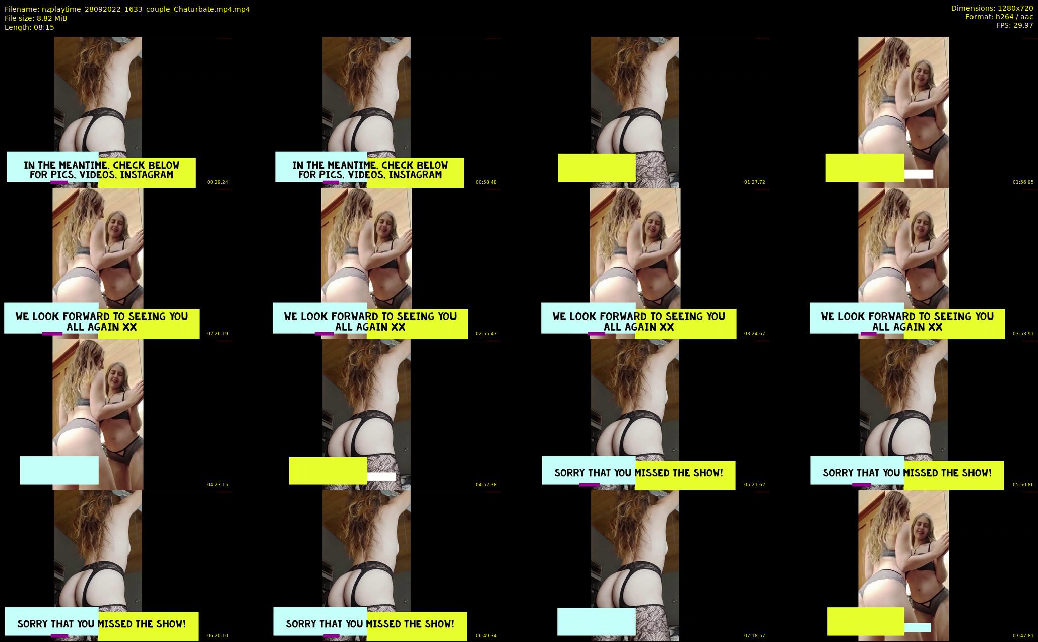 nzplaytime — 9 minute Chaturbate couple cam show recording, 720p, Sep 28, 2022