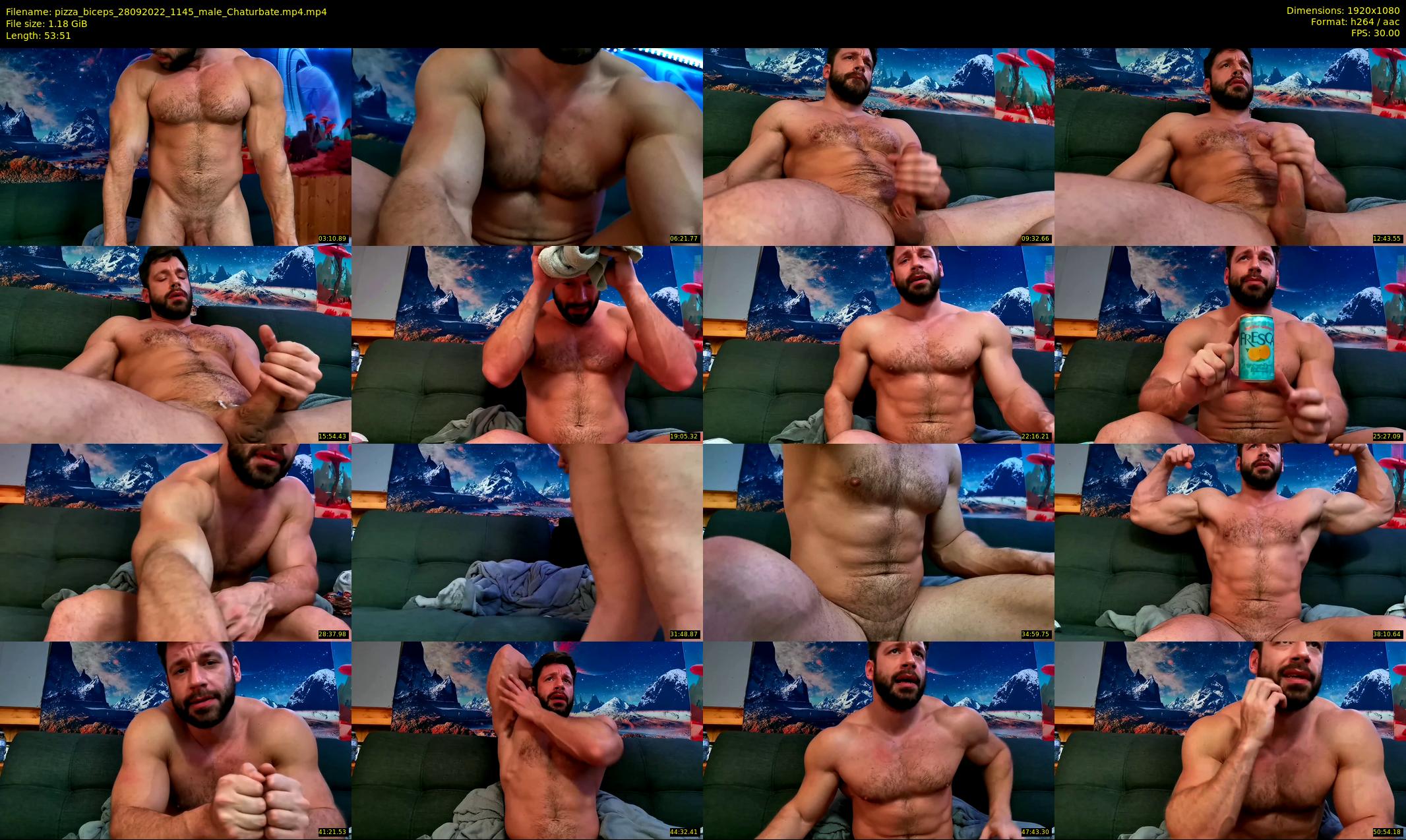 pizza_biceps — 54 minute Chaturbate male cam show recording, 1080p, Sep 28, 2022