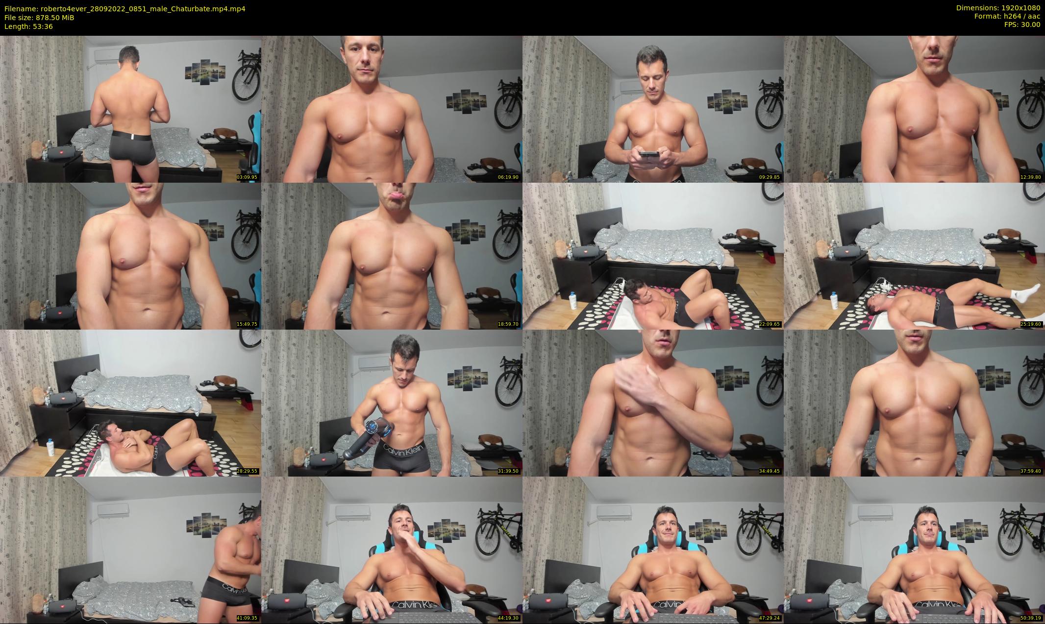 roberto4ever — 54 minute Chaturbate male cam show recording, 1080p, Sep 28, 2022