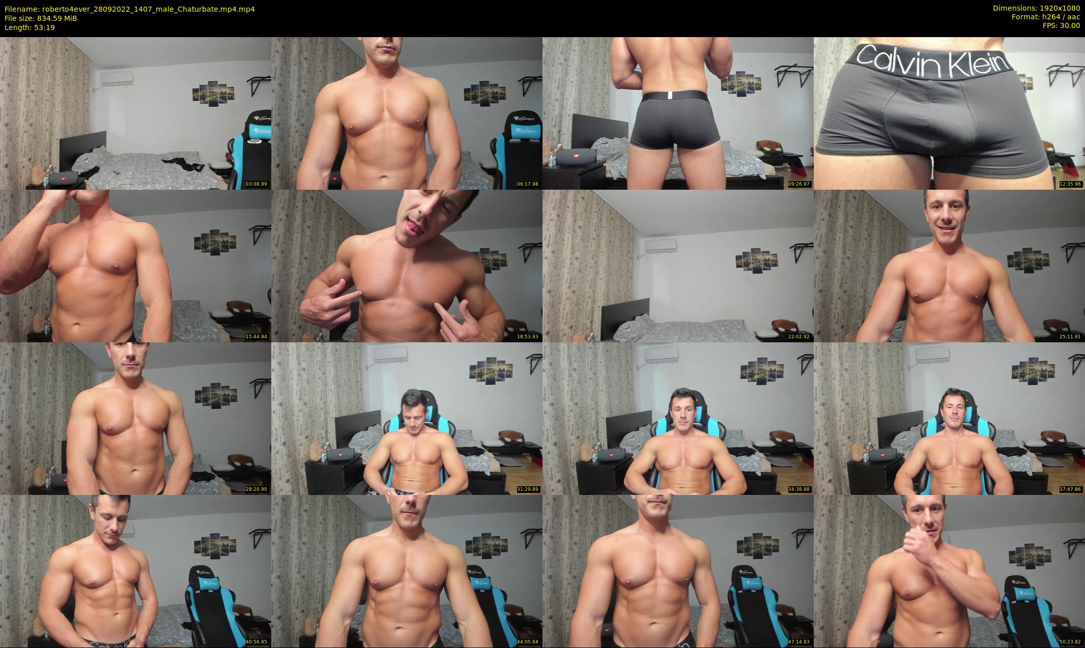 roberto4ever — 54 minute Chaturbate male cam show recording, 1080p, Sep 28, 2022