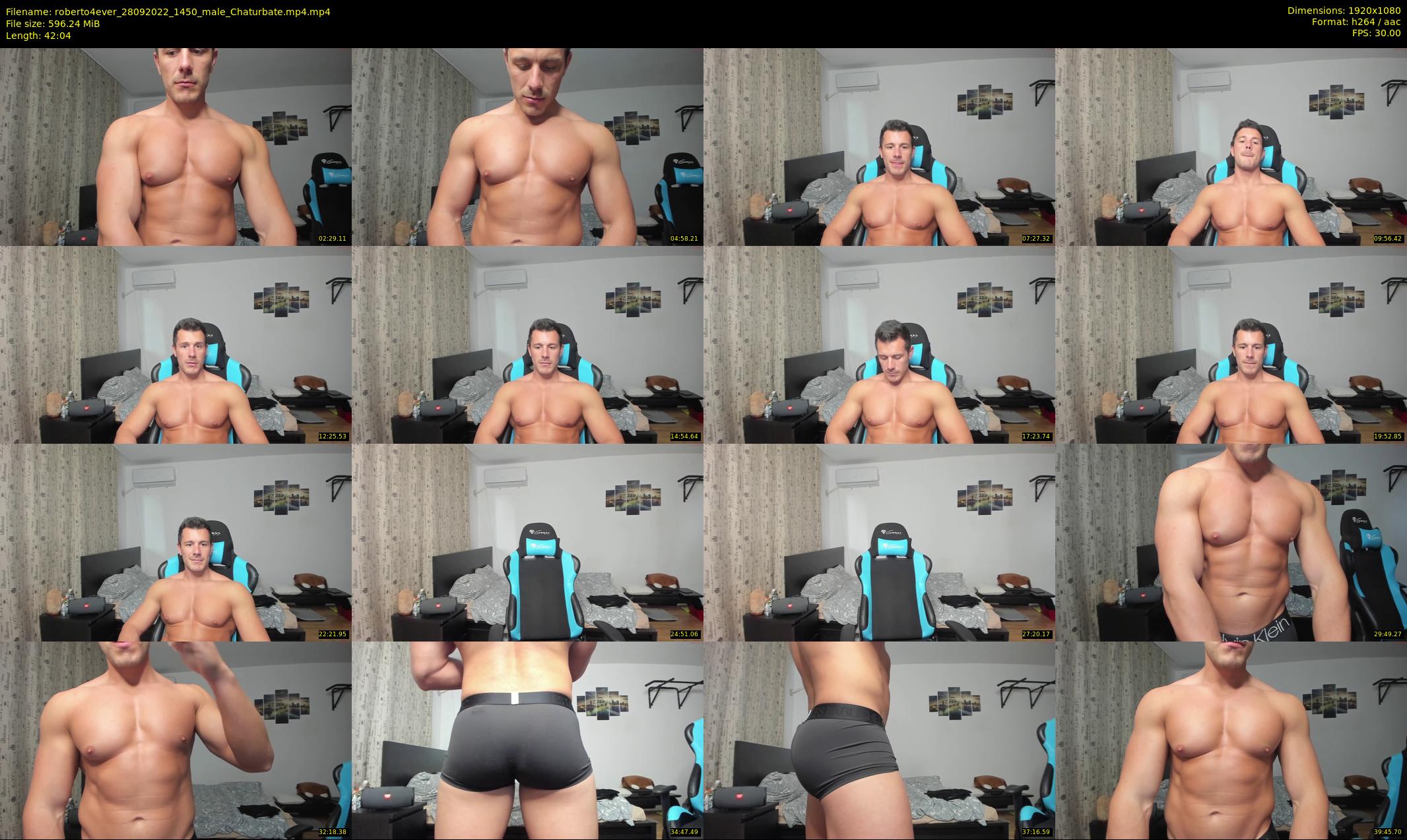 roberto4ever — 43 minute Chaturbate male cam show recording, 1080p, Sep 28, 2022