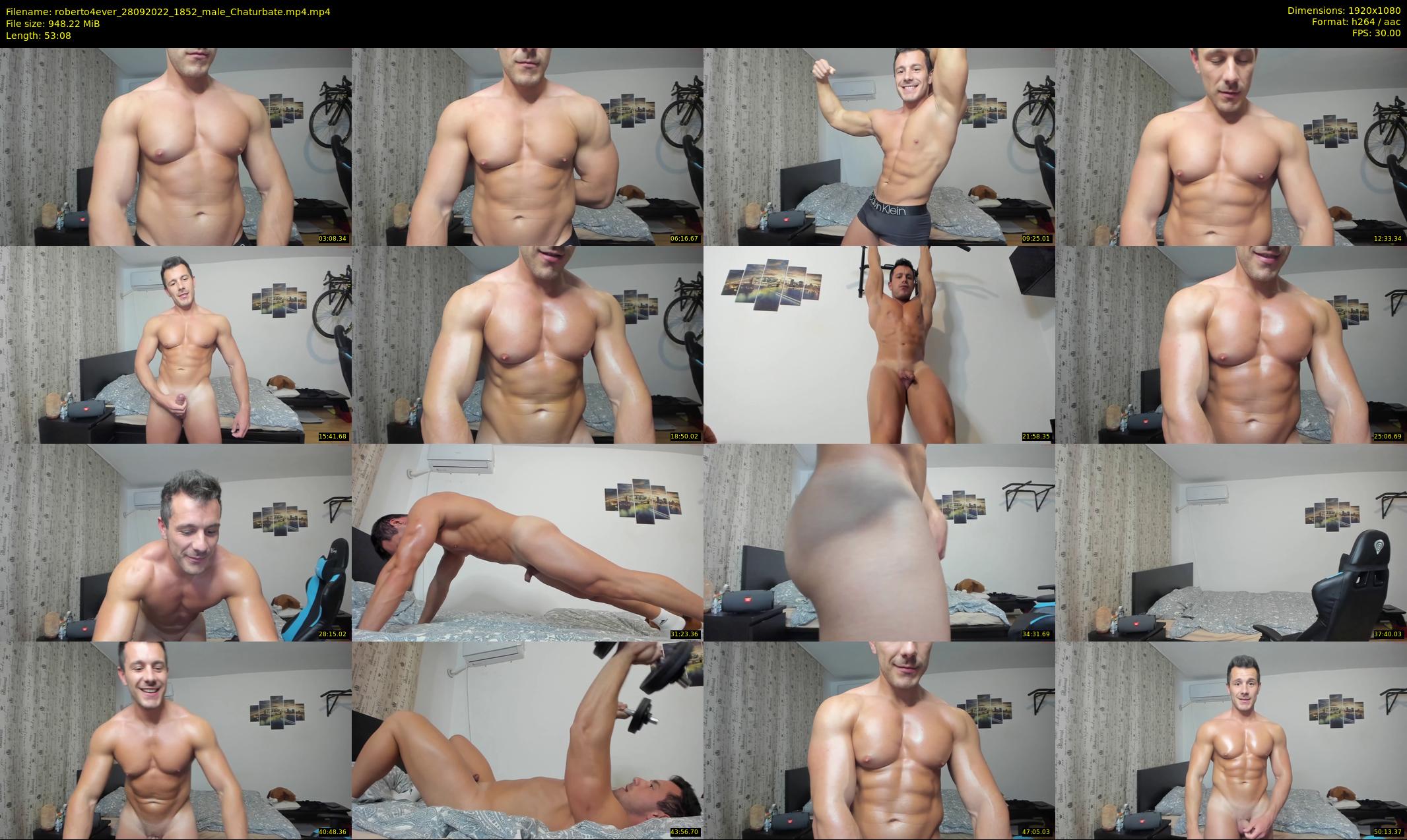 roberto4ever — 54 minute Chaturbate male cam show recording, 1080p, Sep 28, 2022