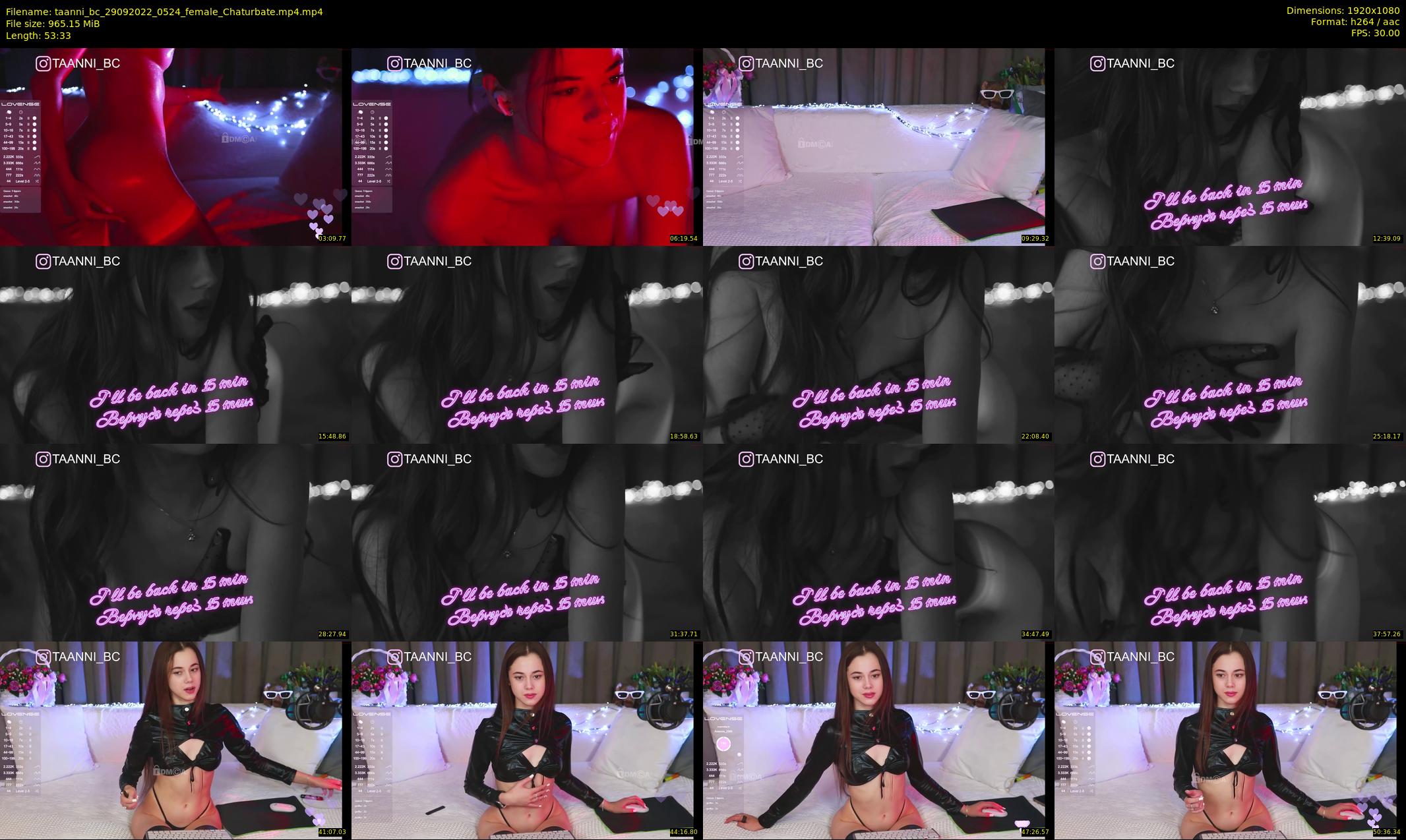 taanni_bc — 54 minute Chaturbate female cam show recording, 1080p, Sep 29, 2022