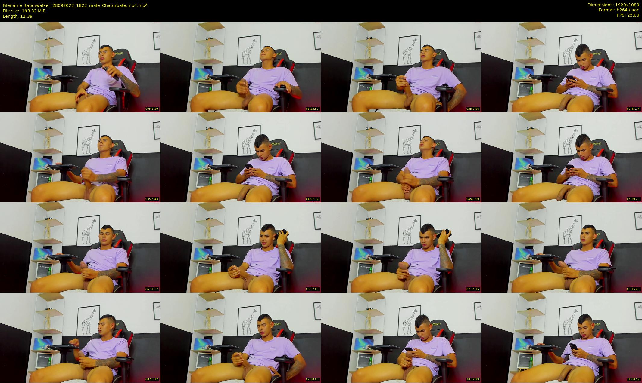 tatanwalker — 12 minute Chaturbate male cam show recording, 1080p, Sep 28, 2022