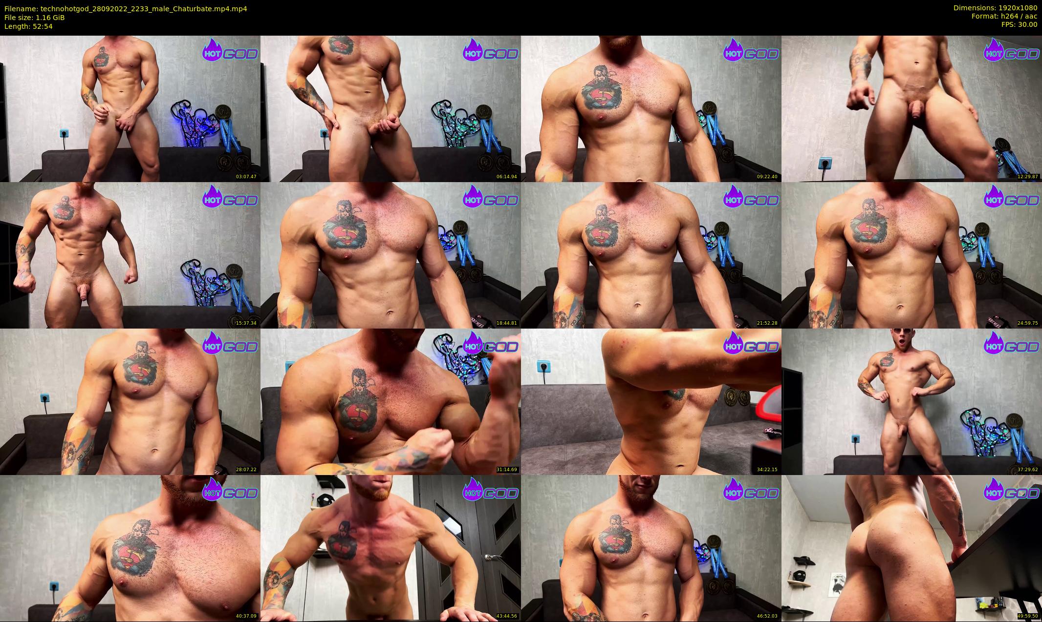 technohotgod — 53 minute Chaturbate male cam show recording, 1080p, Sep 28, 2022