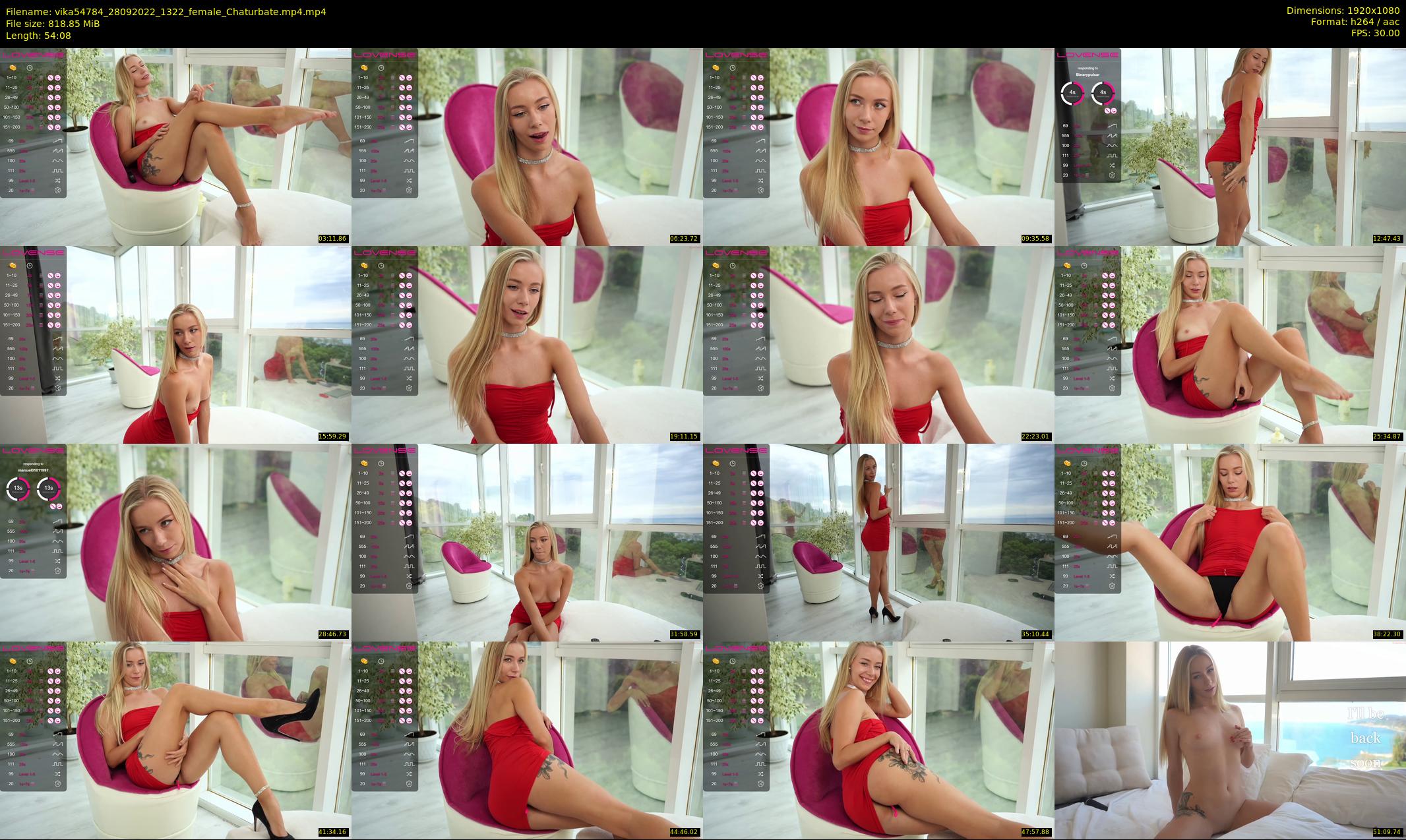 vika54784 — 55 minute Chaturbate female cam show recording, 1080p, Sep 28, 2022